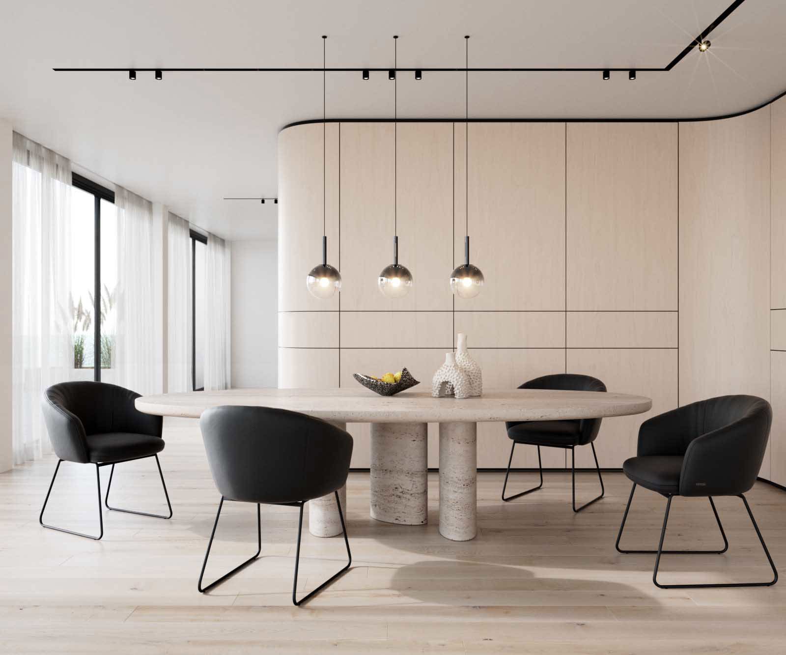 Étkezőszék Caja-Flex karfás valódi bőr fekete vékony lábazat fekete zsákrugós - Image 6