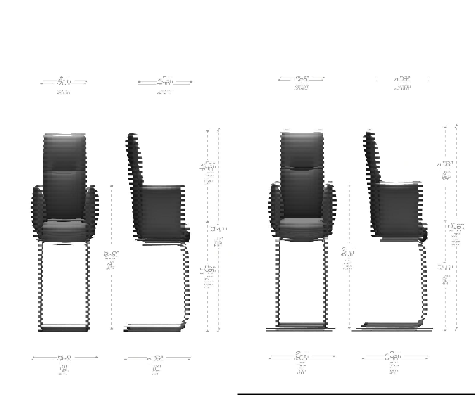 Étkezőszék Jova-Flex karfás bouclé fehér étkezőszék kerek rozsdamentes acél zsákrugós - Image 7