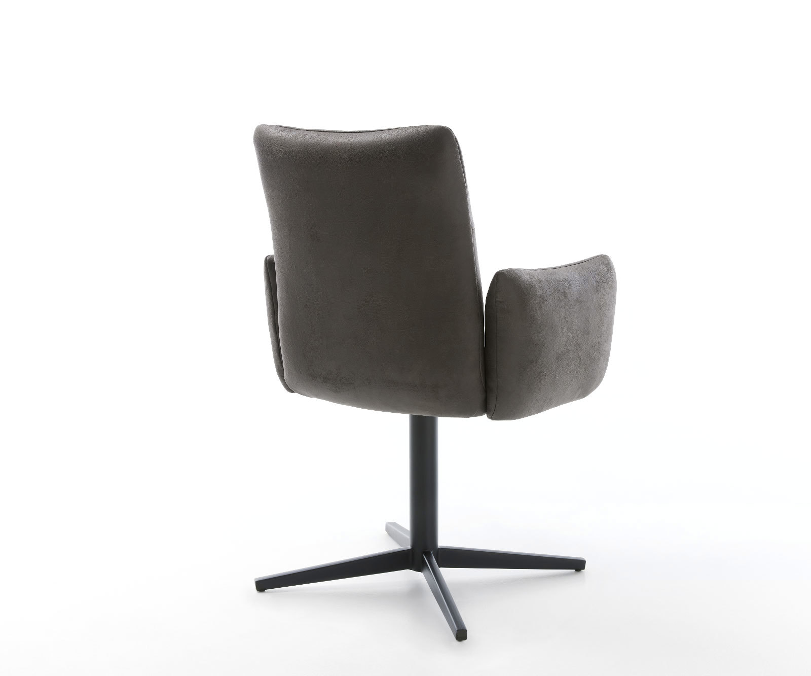 Étkezőszék Jova-Flex karfás mikroszálas antracit vintage fekete láb 360° forgatható zsákrugós - Image 5