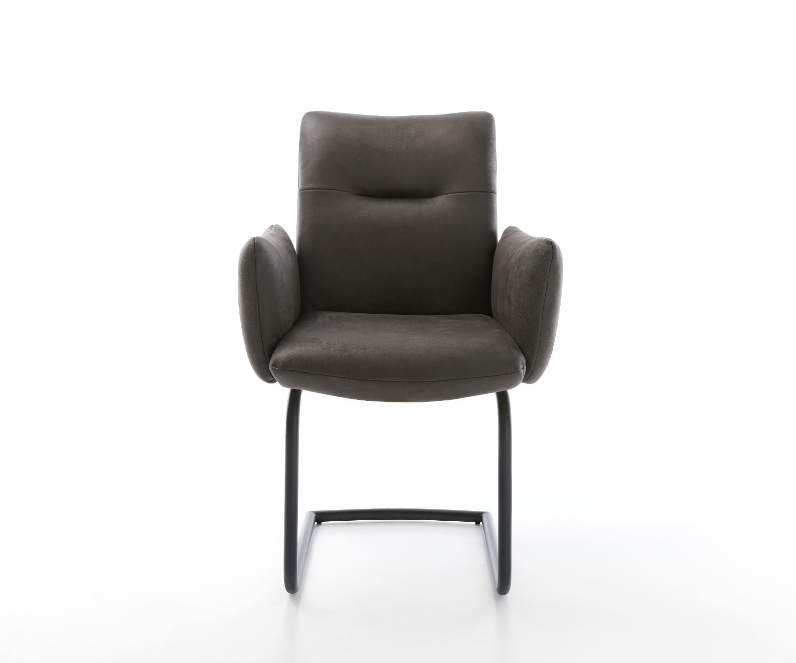 Étkezőszék Jova-Flex karfás mikroszálas antracit vintage étkezőszék kerek fekete zsákrugós - Image 2