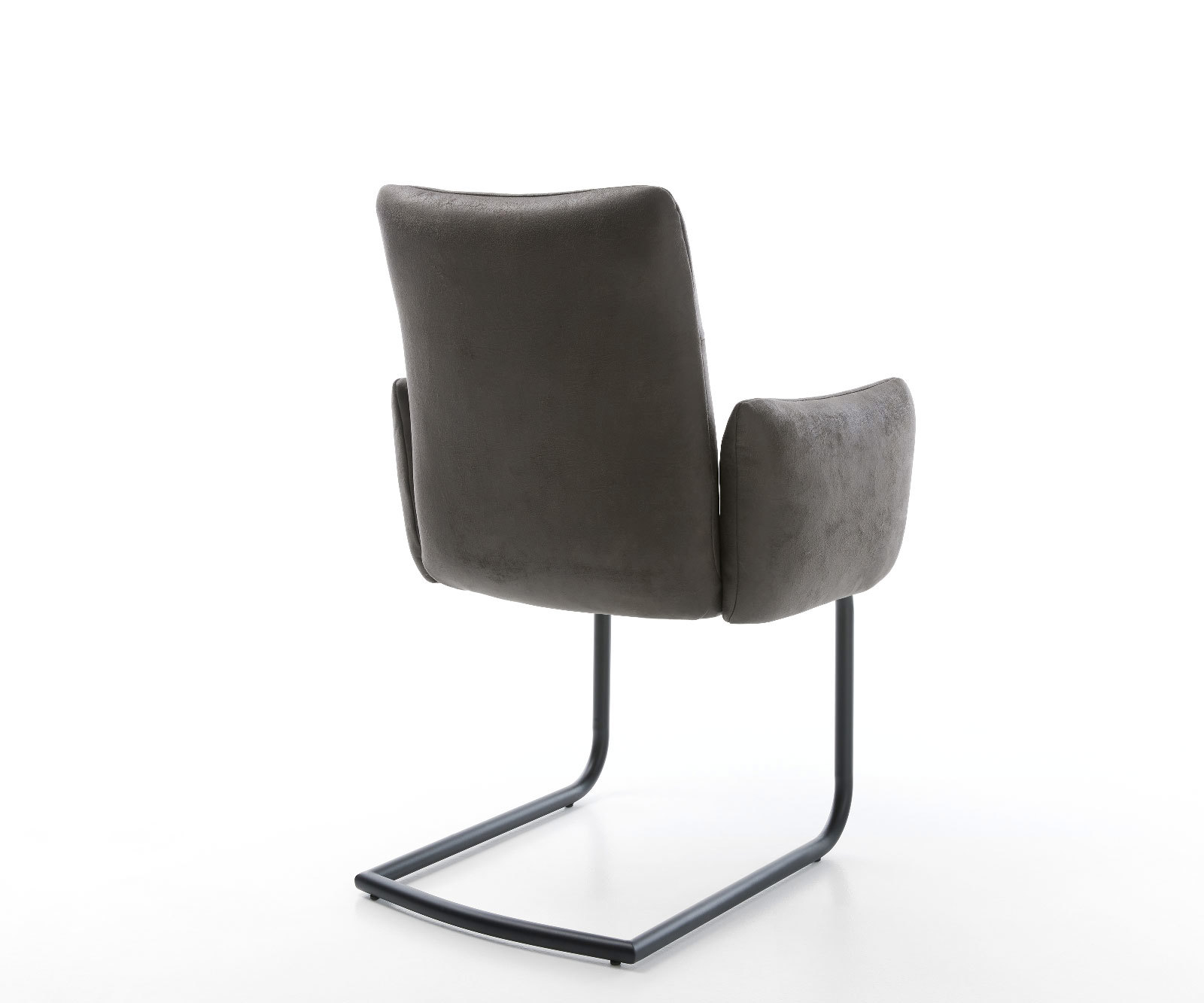 Étkezőszék Jova-Flex karfás mikroszálas antracit vintage étkezőszék kerek fekete zsákrugós - Image 5