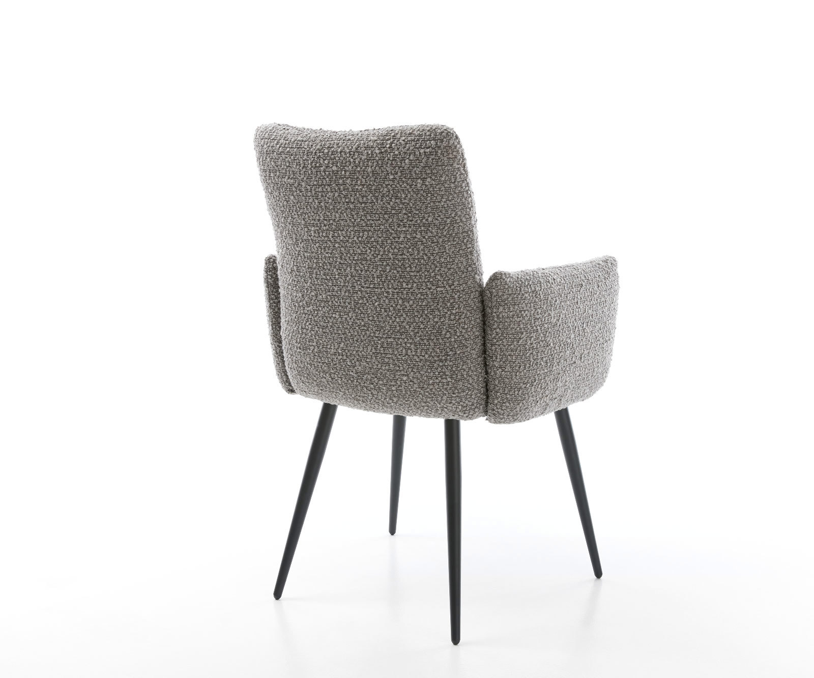 Étkezőszék Jova-Flex karfás bouclé ezüstszürke 4 lábú kúpos fekete zsákrugós - Image 5