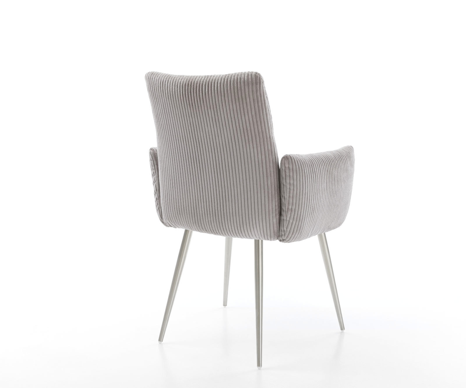 Étkezőszék Jova-Flex karfás mikroszálas ezüstszürke 4 lábú kúpos rozsdamentes acél zsákrugós - Image 5