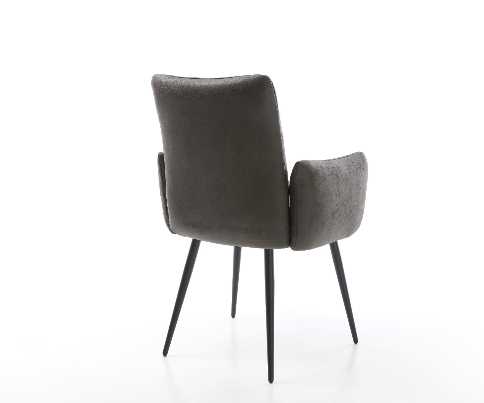 Étkezőszék Jova-Flex karfás mikroszálas antracit vintage 4 lábú kúpos fekete zsákrugós - Image 5