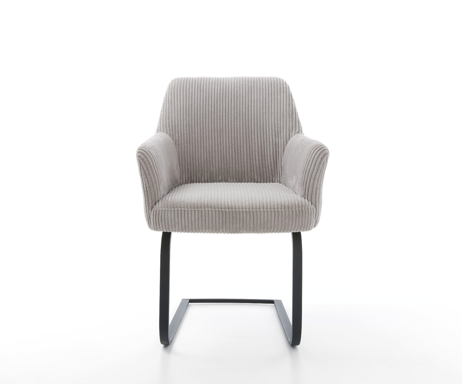 Étkezőszék Xana-Flex karfás mikroszálas ezüstszürke étkezőszék lapos fekete zsákrugós - Image 2