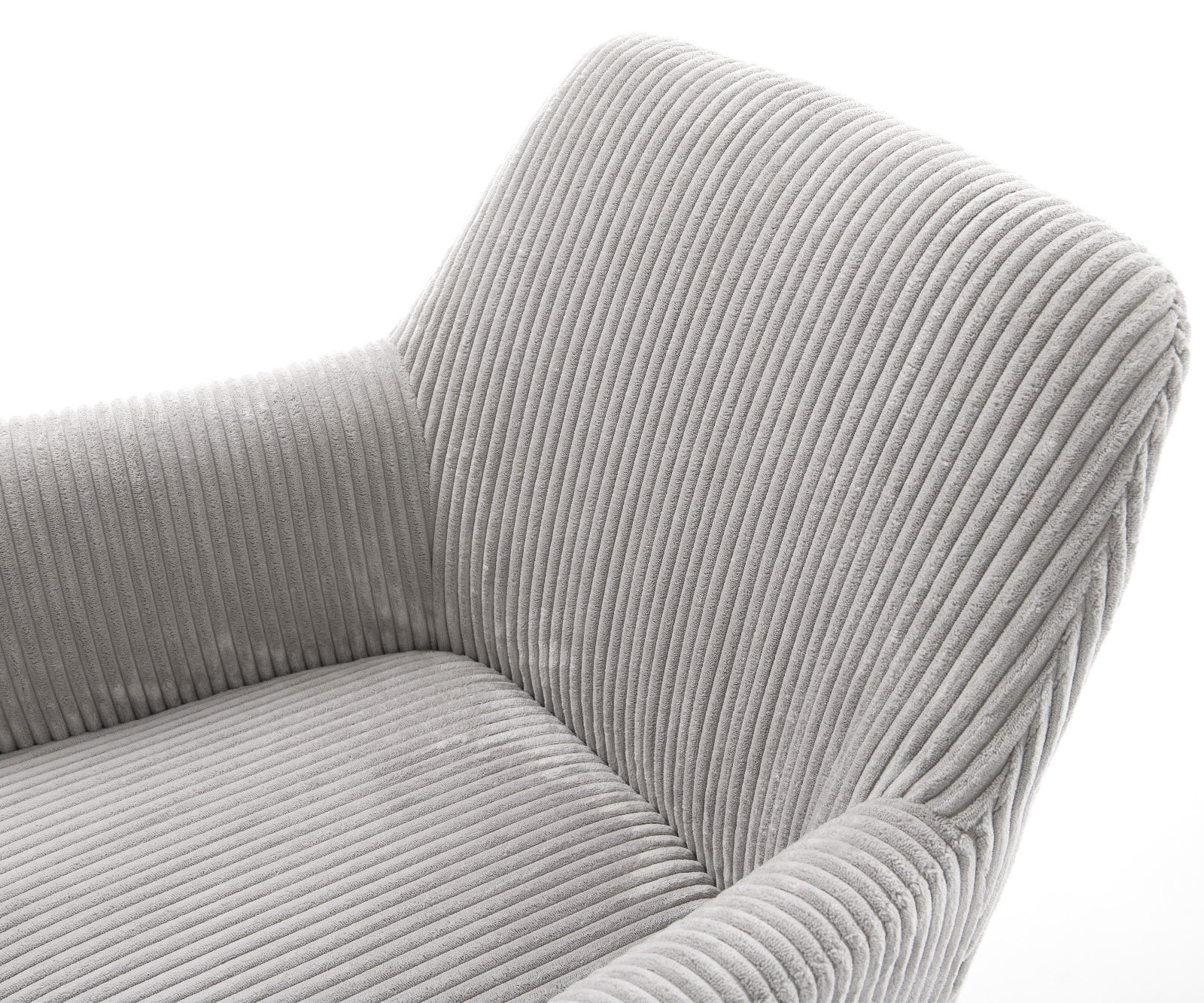 Étkezőszék Xana-Flex karfás mikroszálas ezüstszürke étkezőszék lapos fekete zsákrugós - Image 4