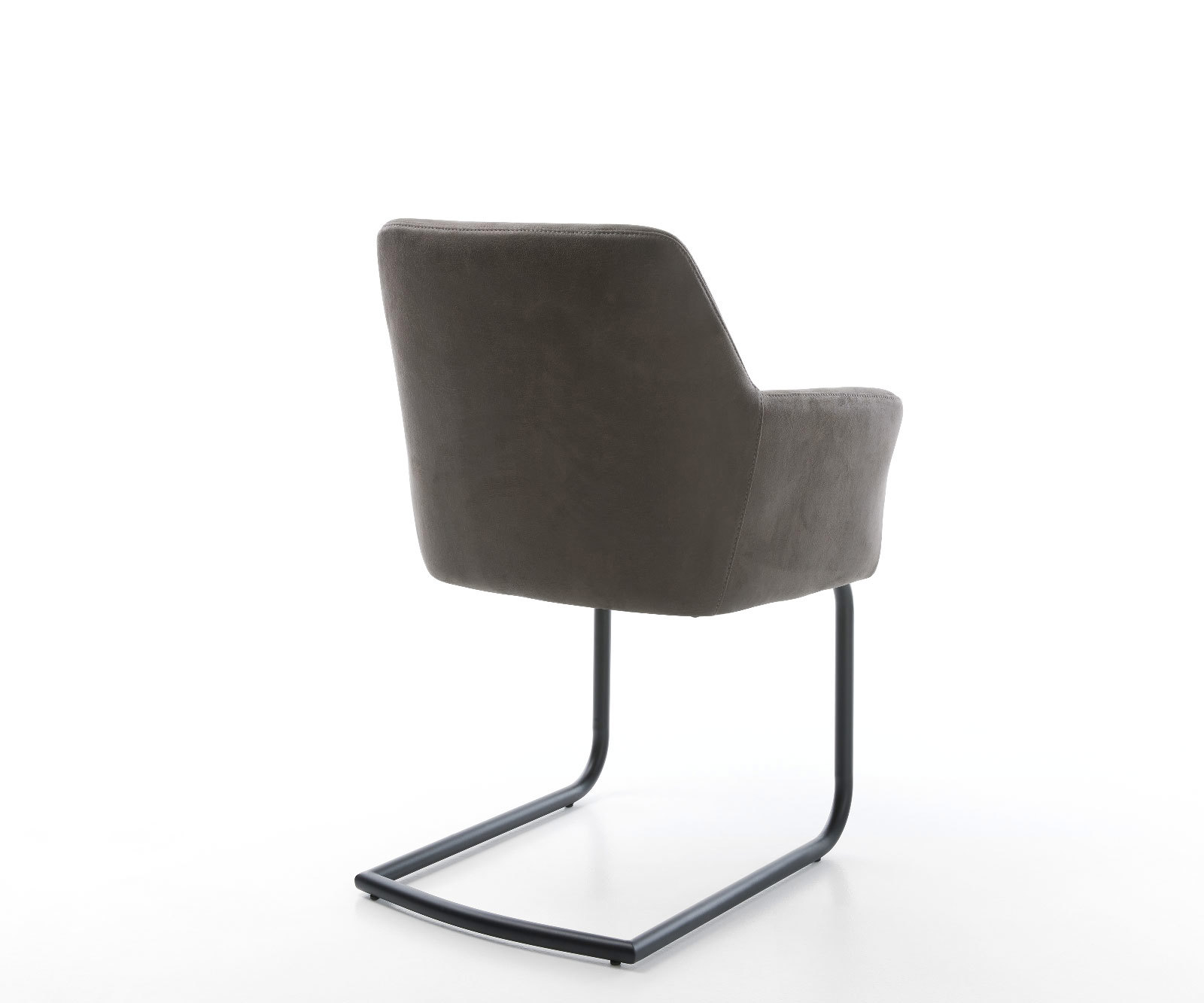 Étkezőszék Xana-Flex kényelmes karfákkal mikroszálas antracit vintage étkezőszék kerek fekete zsákrugós - Image 5