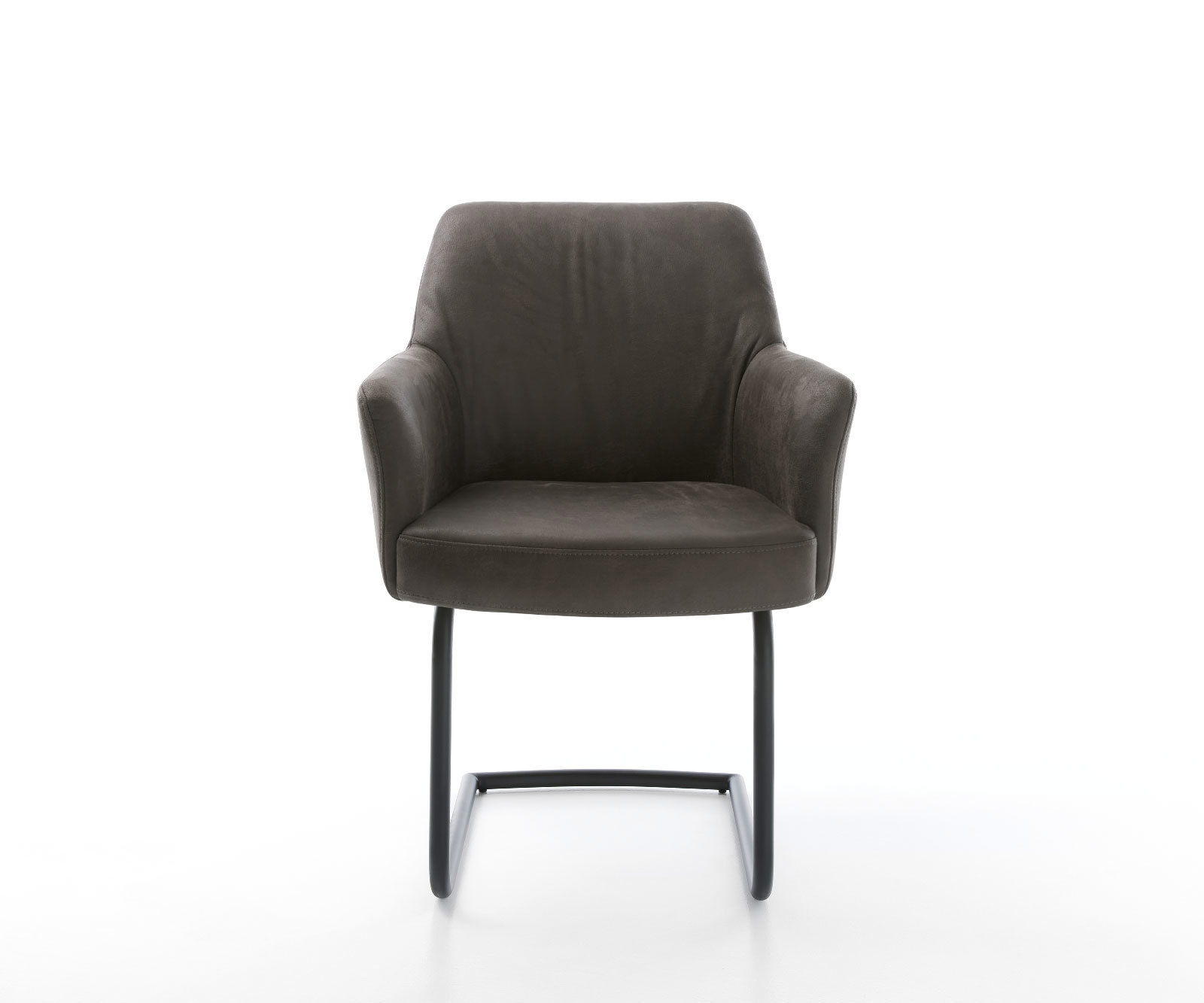 Étkezőszék Xana-Flex kényelmes karfákkal mikroszálas antracit vintage étkezőszék kerek fekete zsákrugós - Image 2