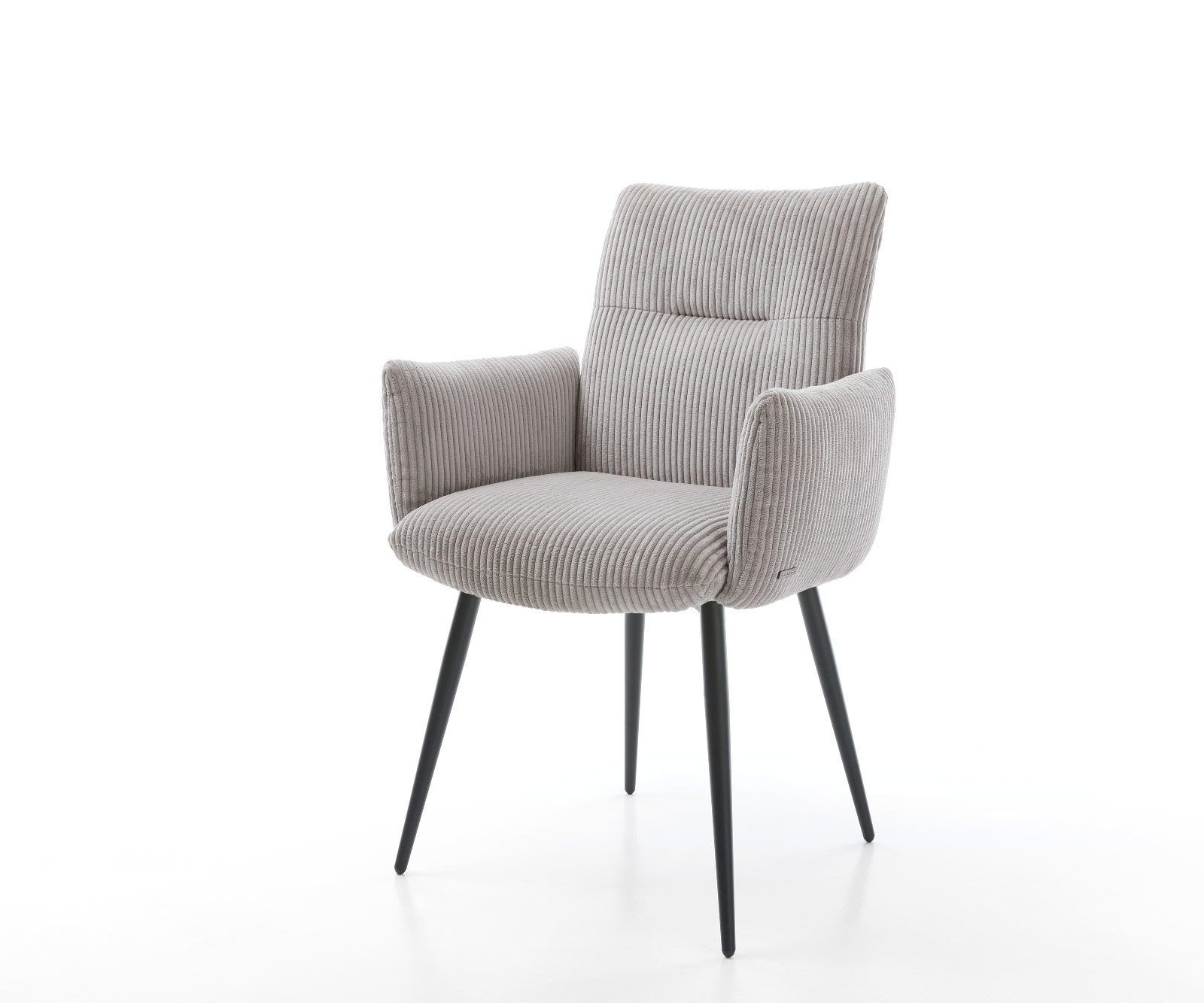 Étkezőszék Jova-Flex karfás mikroszálas ezüstszürke 4 lábas kúpos fekete zsákrugós