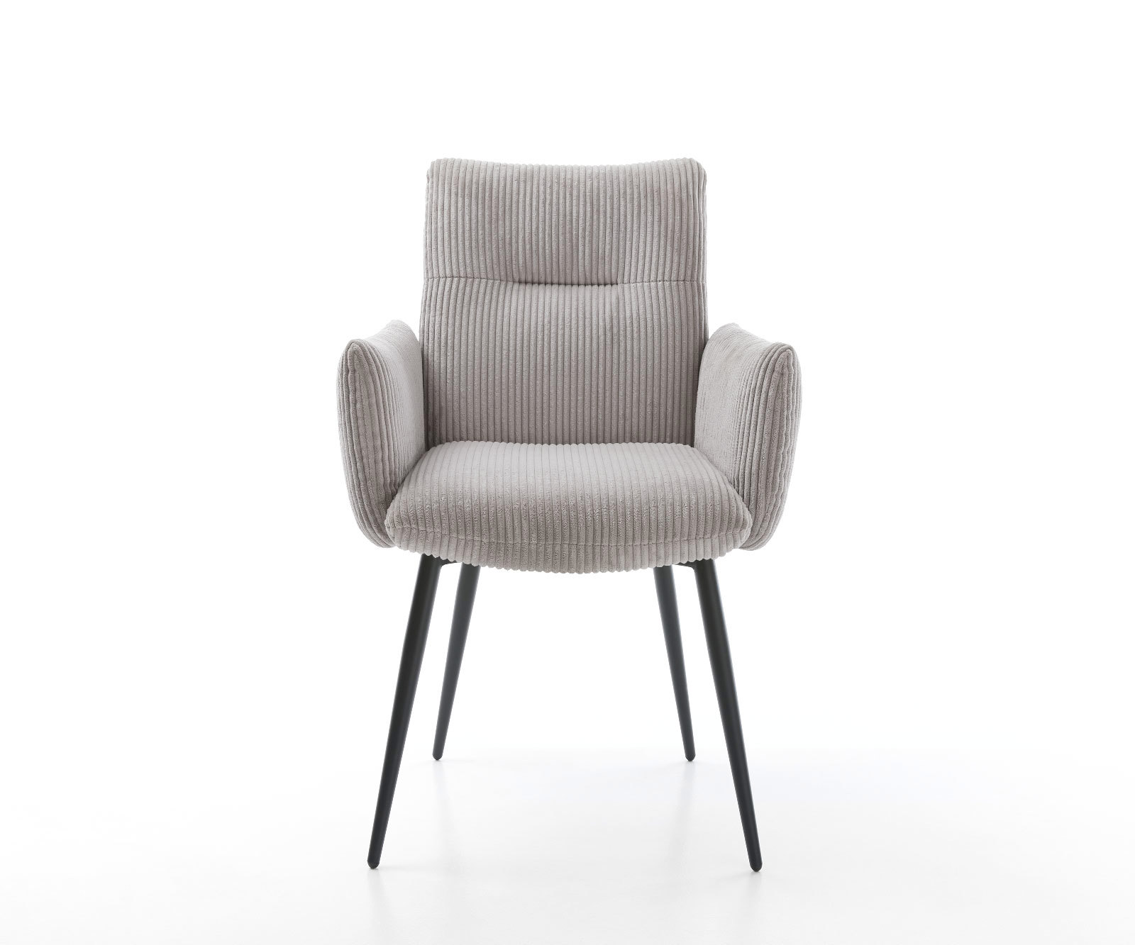 Étkezőszék Jova-Flex karfás mikroszálas ezüstszürke 4 lábas kúpos fekete zsákrugós - Image 2