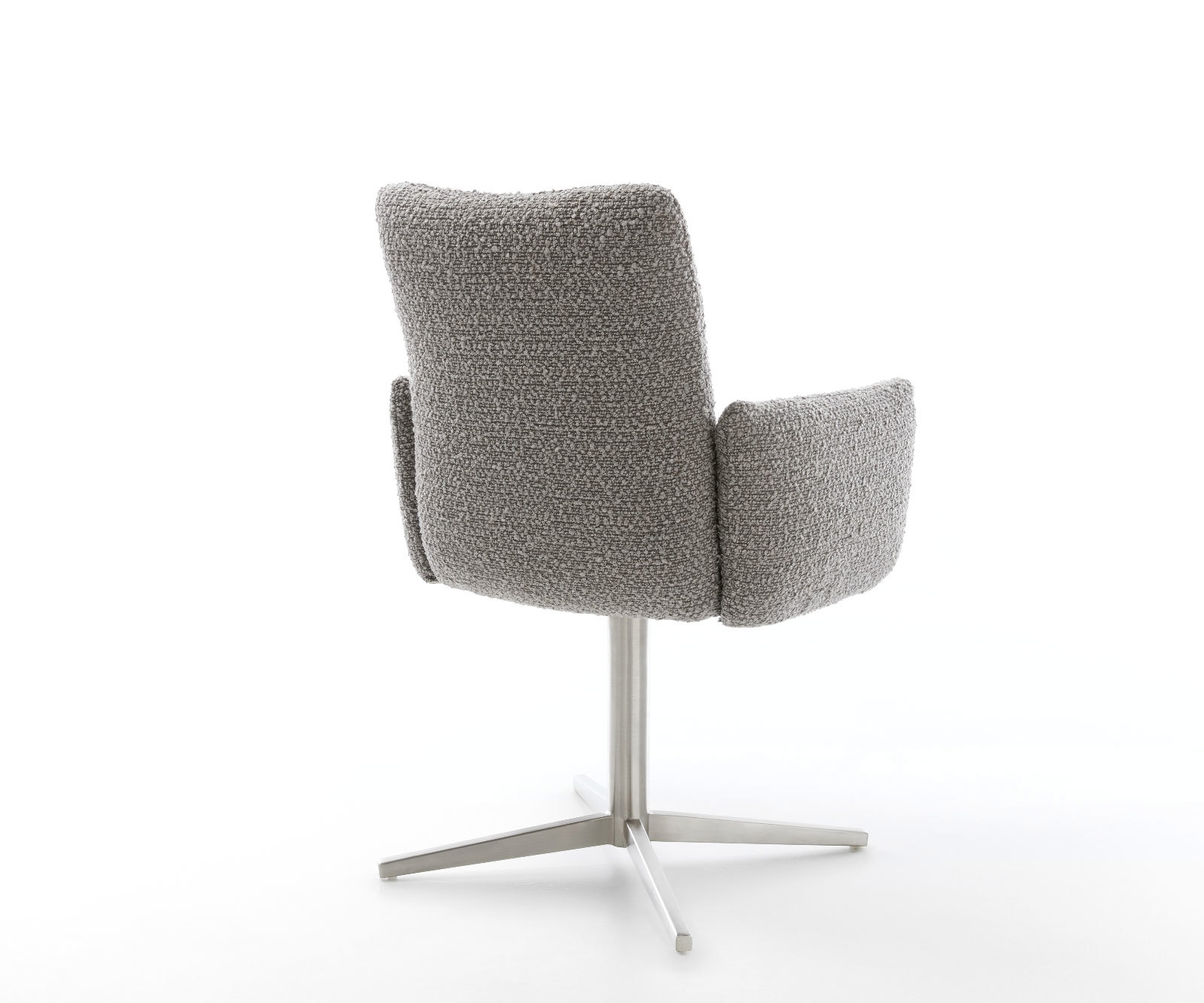 Étkezőszék Jova-Flex karfás bouclé ezüstszürke fém láb 360° forgatható zsákrugós - Image 5