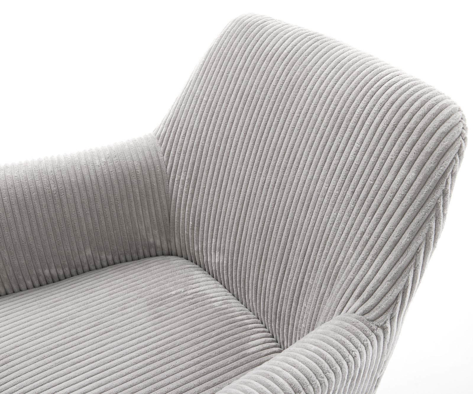 Étkezőszék Xana-Flex karfás mikroszálas ezüstszürke étkezőszék lapos titán effekt felület zsákrugós - Image 4