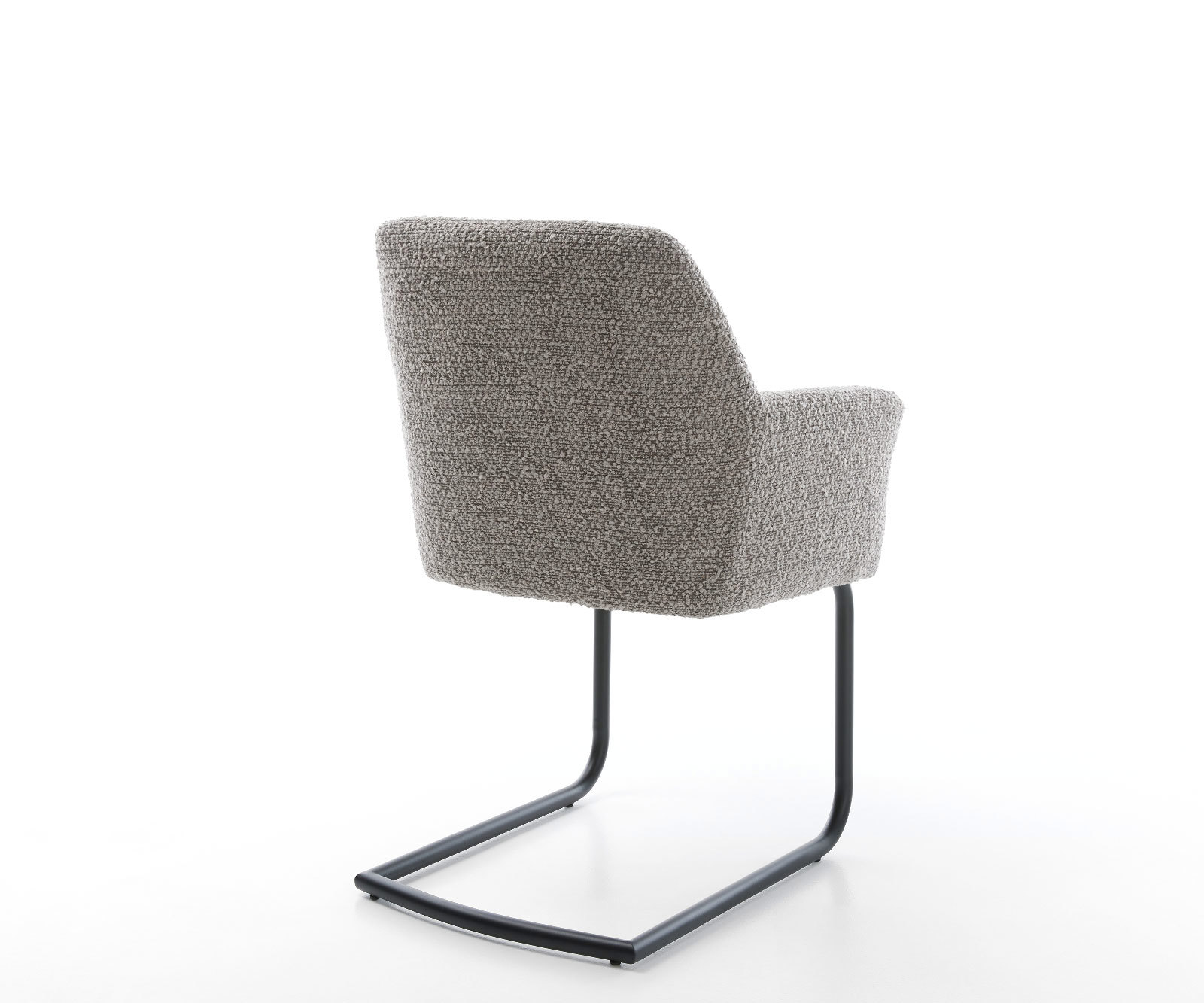 Étkezőszék Xana-Flex karfás bouclé ezüstszürke étkezőszék kerek fekete zsákrugós - Image 5