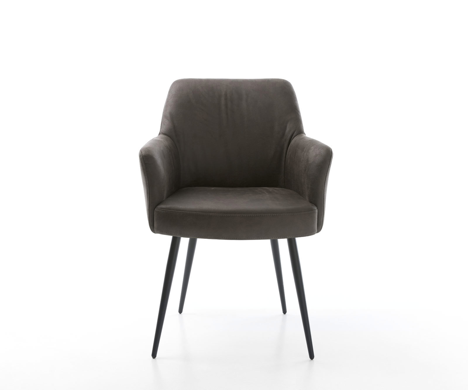 Étkezőszék Xana-Flex karfás mikroszálas antracit vintage 4 láb kúpos fekete zsákrugós - Image 2