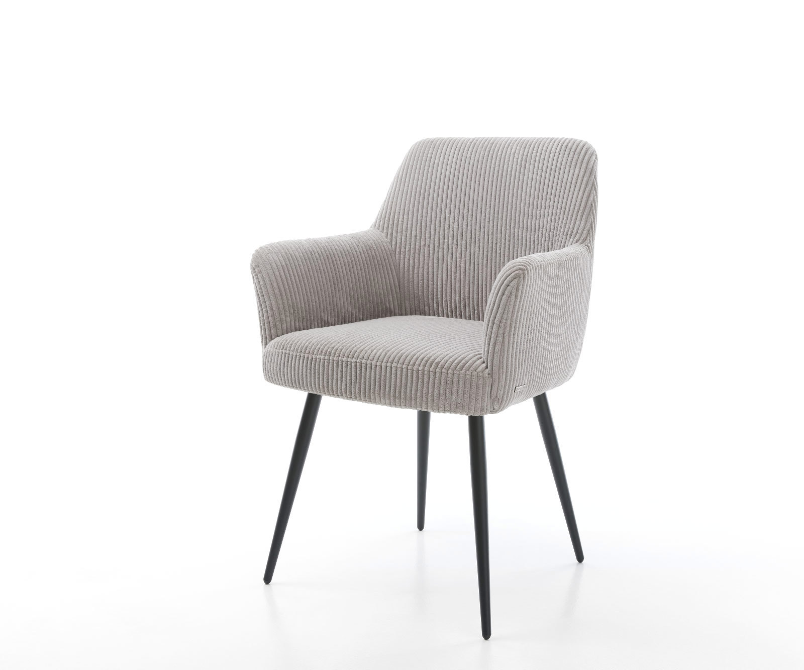 Étkezőszék Xana-Flex karfás mikroszálas ezüstszürke 4 lábas kúpos fekete zsákrugós