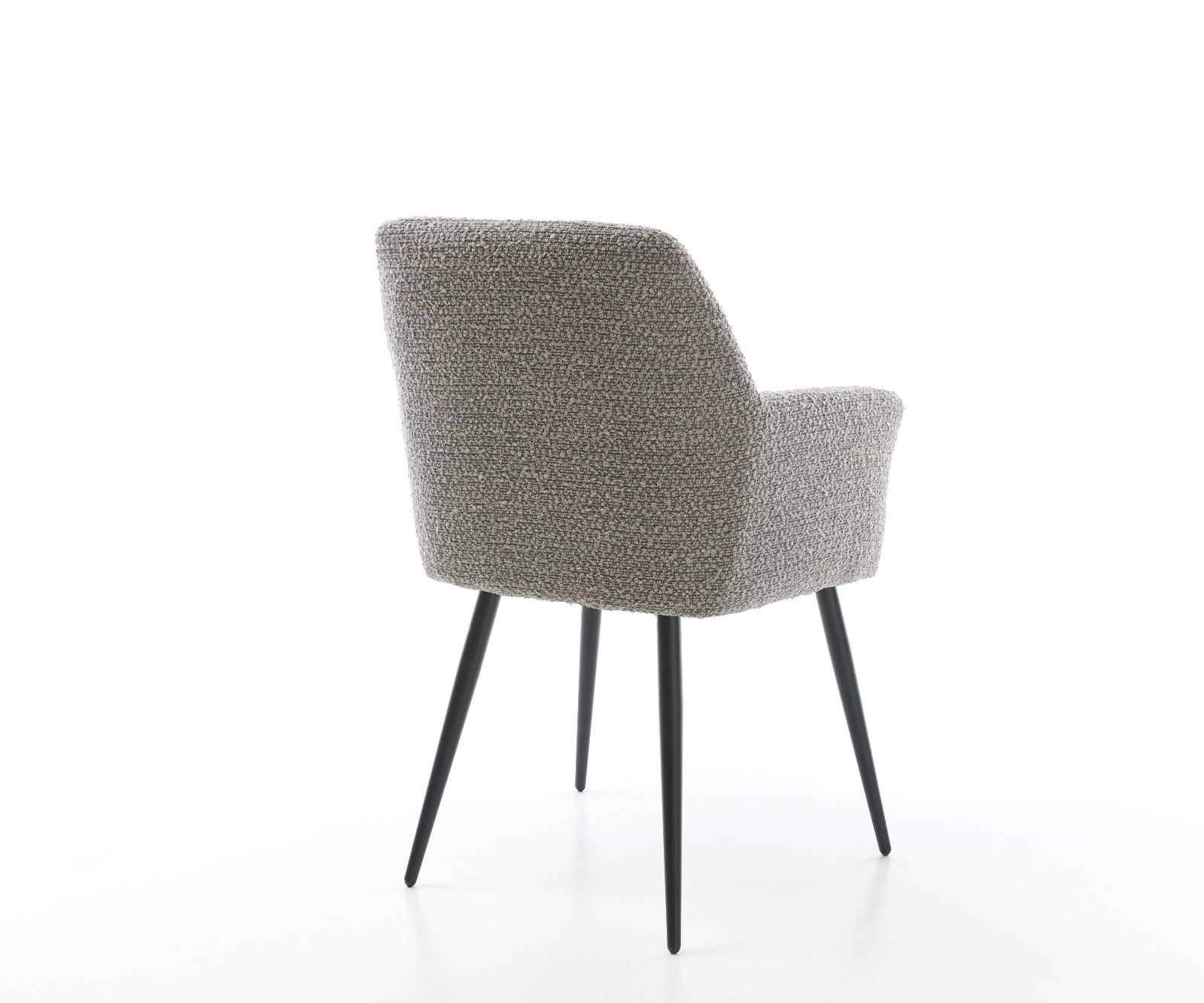 Étkezőszék Xana-Flex karfás bouclé ezüstszürke 4 lábas kúpos fekete zsákrugós - Image 5