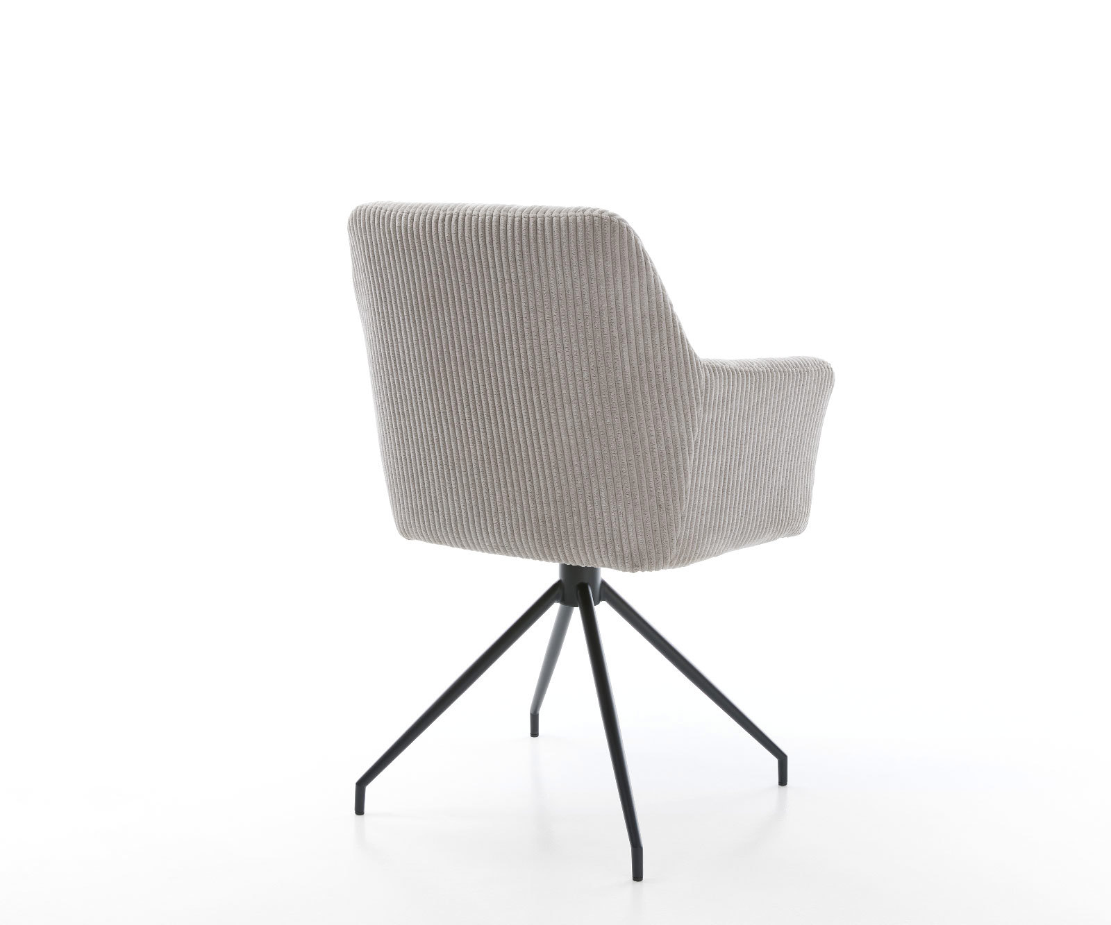 Étkezőszék Xana-Flex karfás mikroszálas ezüstszürke kereszt láb kúpos fekete 180° forgatható zsákrugós - Image 5