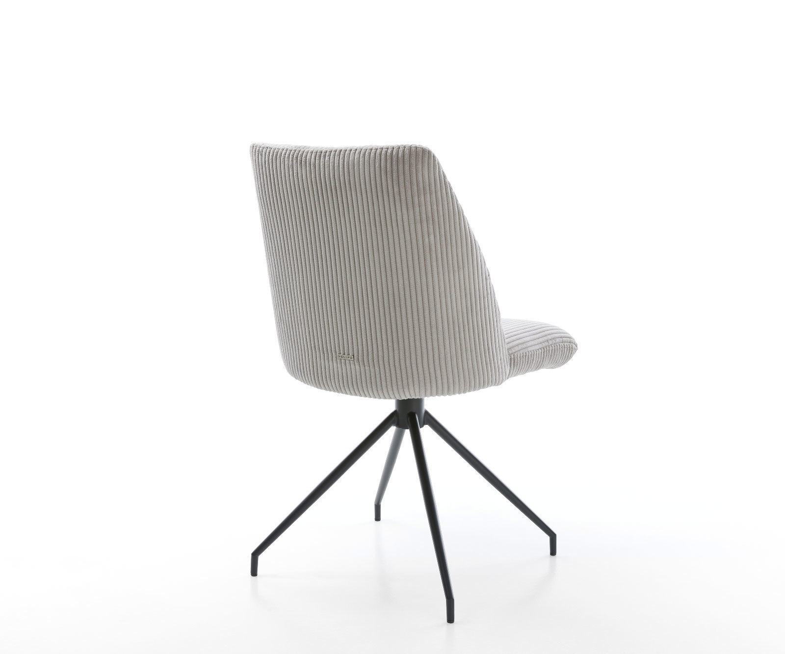 Étkezőszék Elso-Flex mikroszálas ezüstszürke kereszt láb kúpos fekete 180° forgatható zsákrugós - Image 5