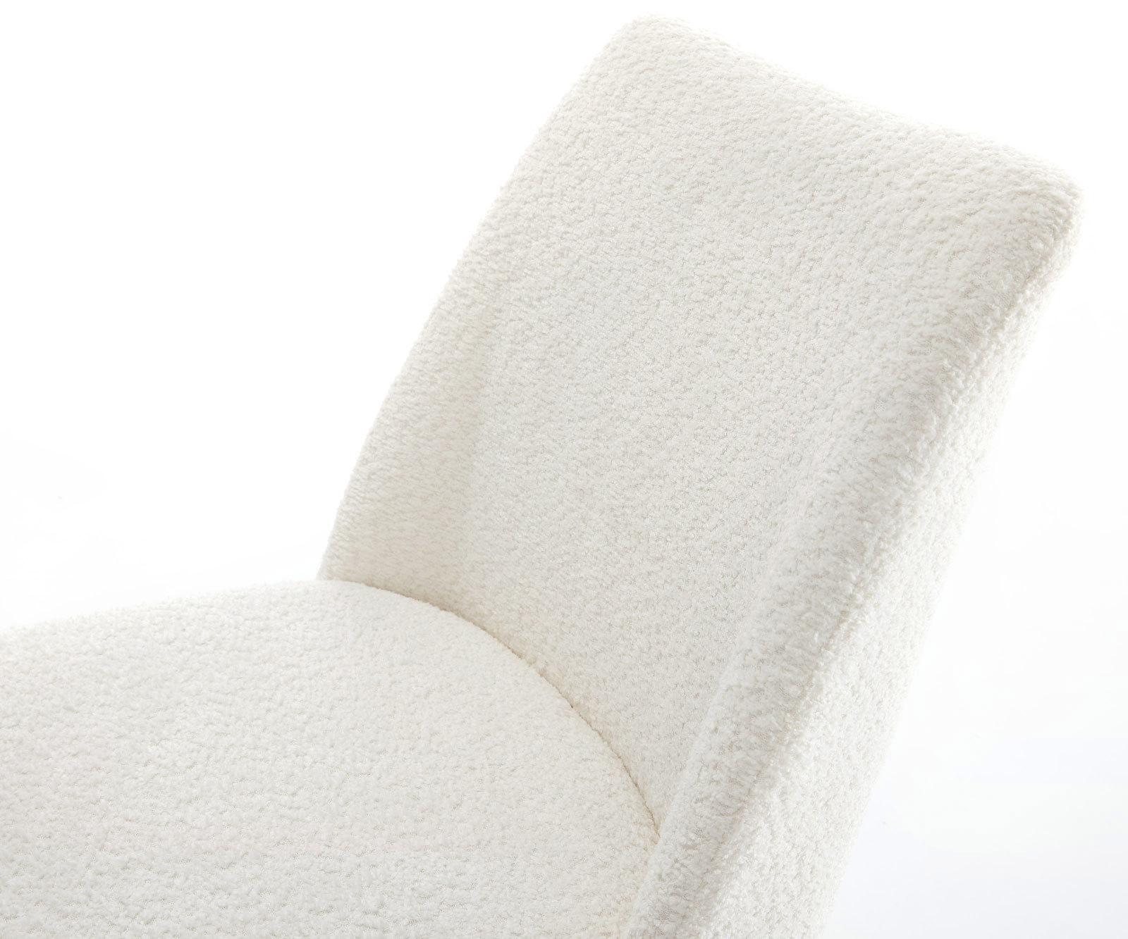 Étkezőszék Elso-Flex bouclé fehér fekete láb 360° forgatható zsákrugós - Image 4