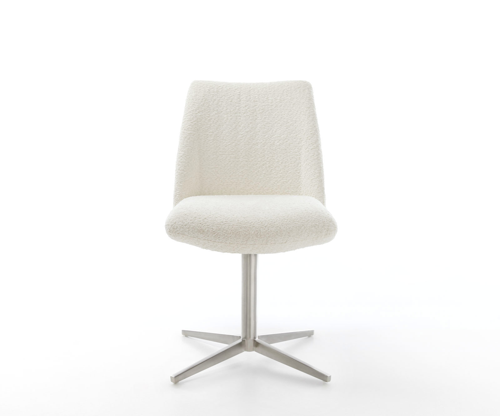 Étkezőszék Elso-Flex bouclé fehér rozsdamentes acél láb 360° forgatható zsákrugós - Image 2