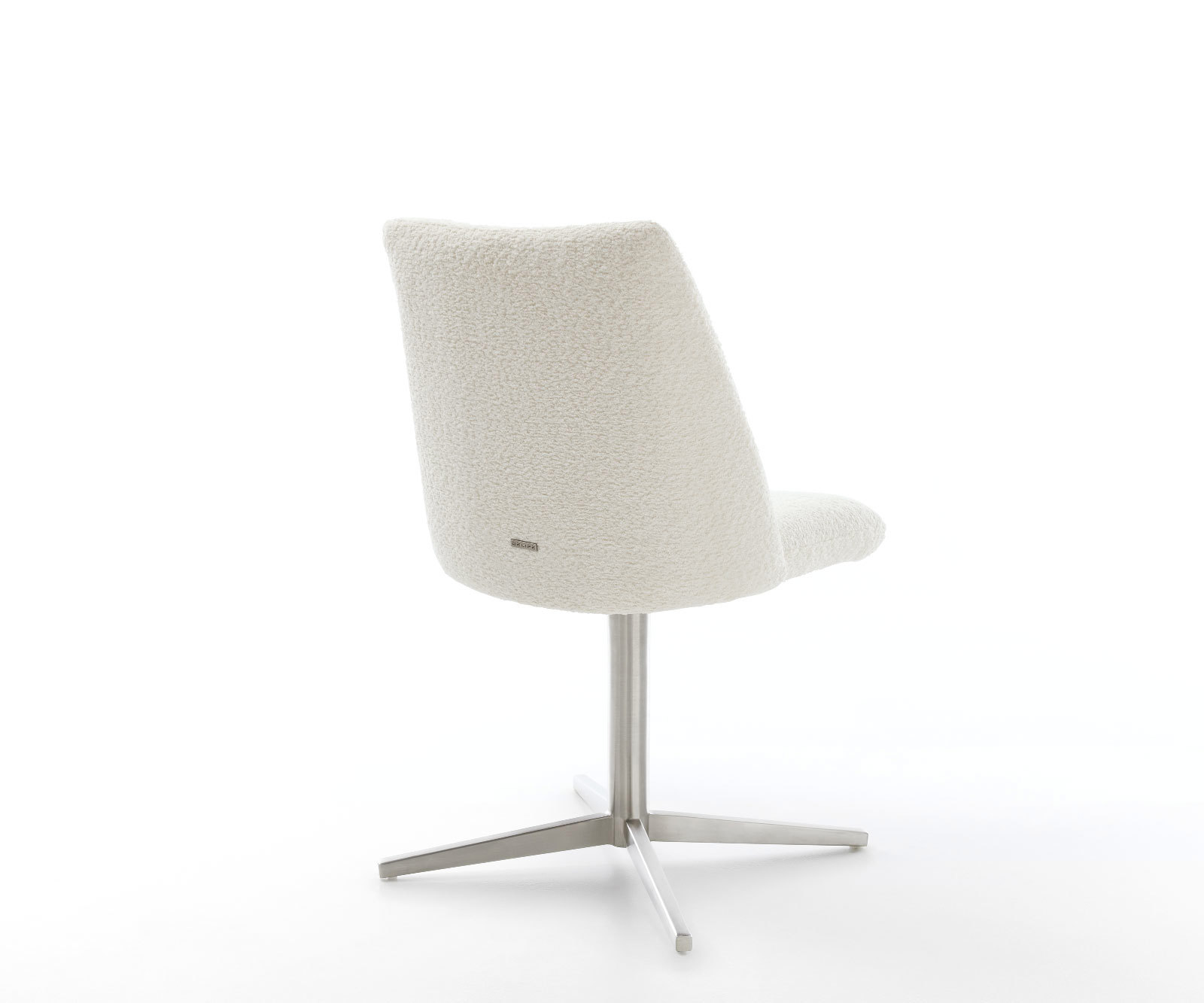 Étkezőszék Elso-Flex bouclé fehér rozsdamentes acél láb 360° forgatható zsákrugós - Image 5