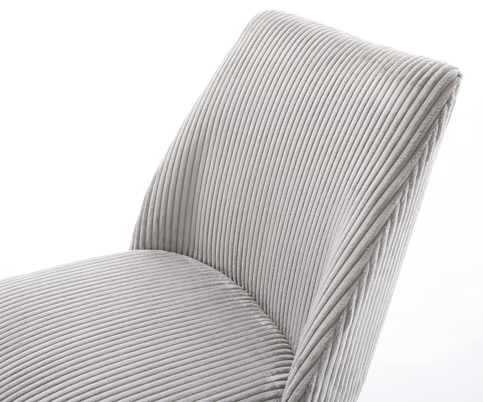 Étkezőszék Elso-Flex plüss kordbársony ezüstszürke fa láb szögletes természetes 180° forgatható zsákrugós - Image 4