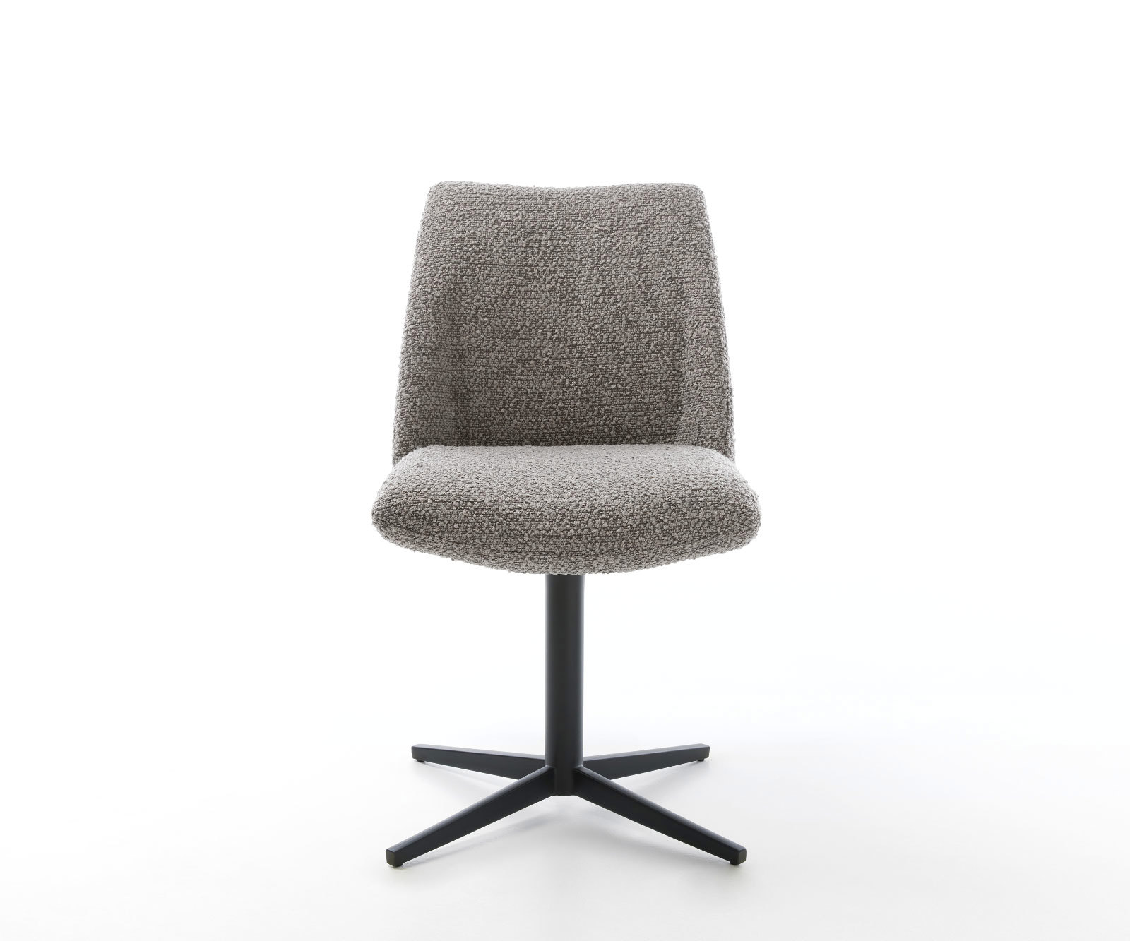 Étkezőszék Elso-Flex bouclé ezüstszürke fekete láb 360° forgatható zsákrugós - Image 2