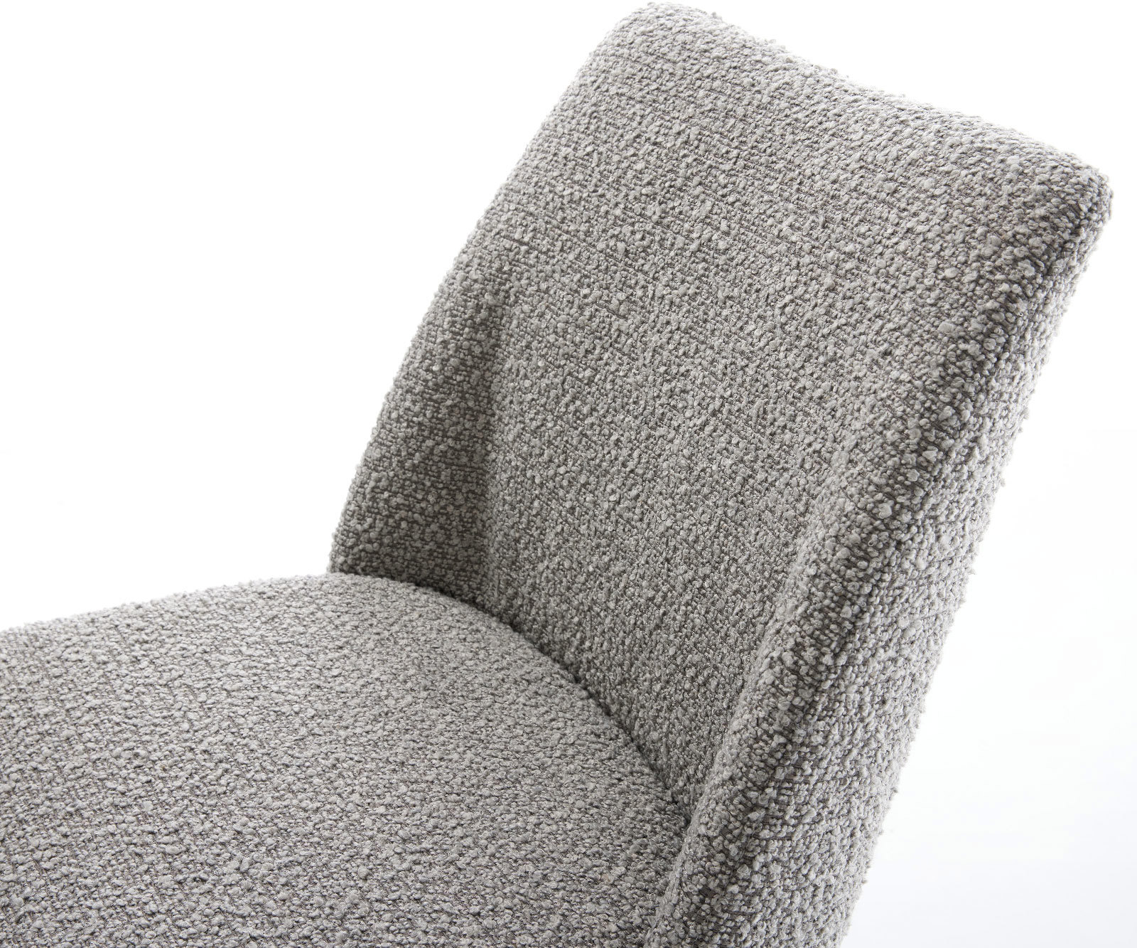 Étkezőszék Elso-Flex bouclé ezüstszürke fekete láb 360° forgatható zsákrugós - Image 4