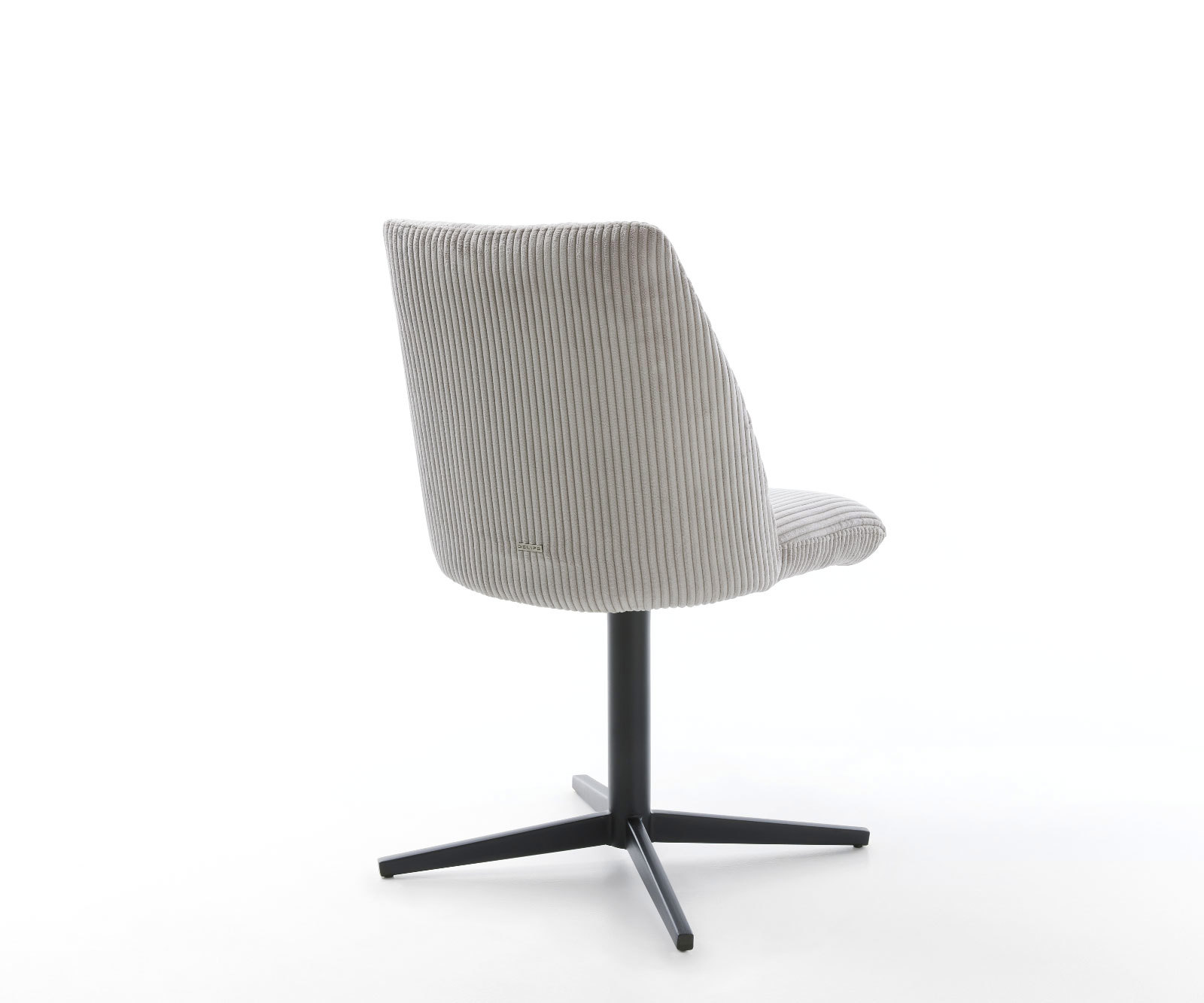 Étkezőszék Elso-Flex plüss kordbársony ezüstszürke fekete láb 360° forgatható zsákrugós - Image 5