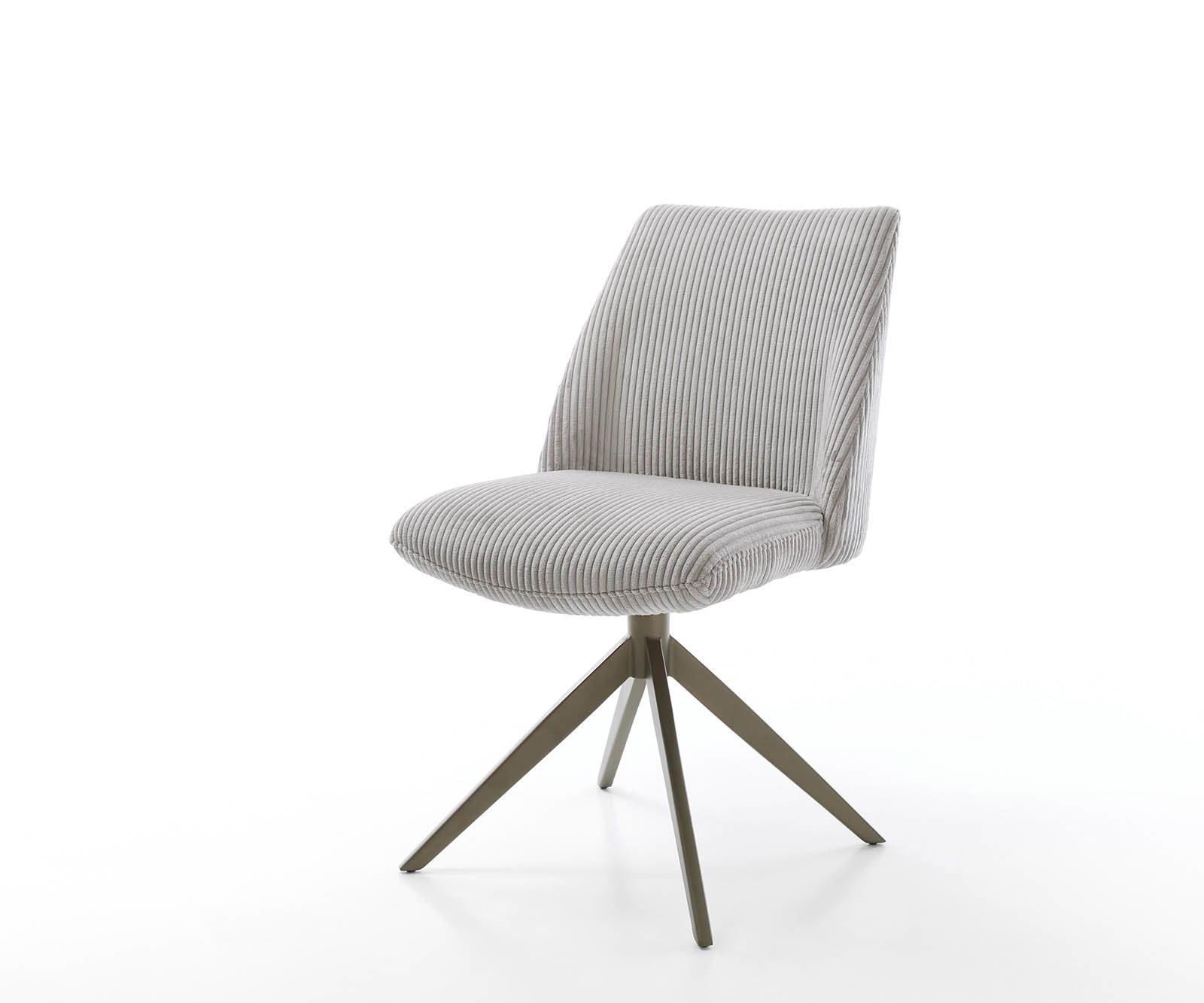 Étkezőszék Elso-Flex mikroszálas ezüstszürke kereszt láb széles titán effekt felület 360° forgatható zsákrugós matrac