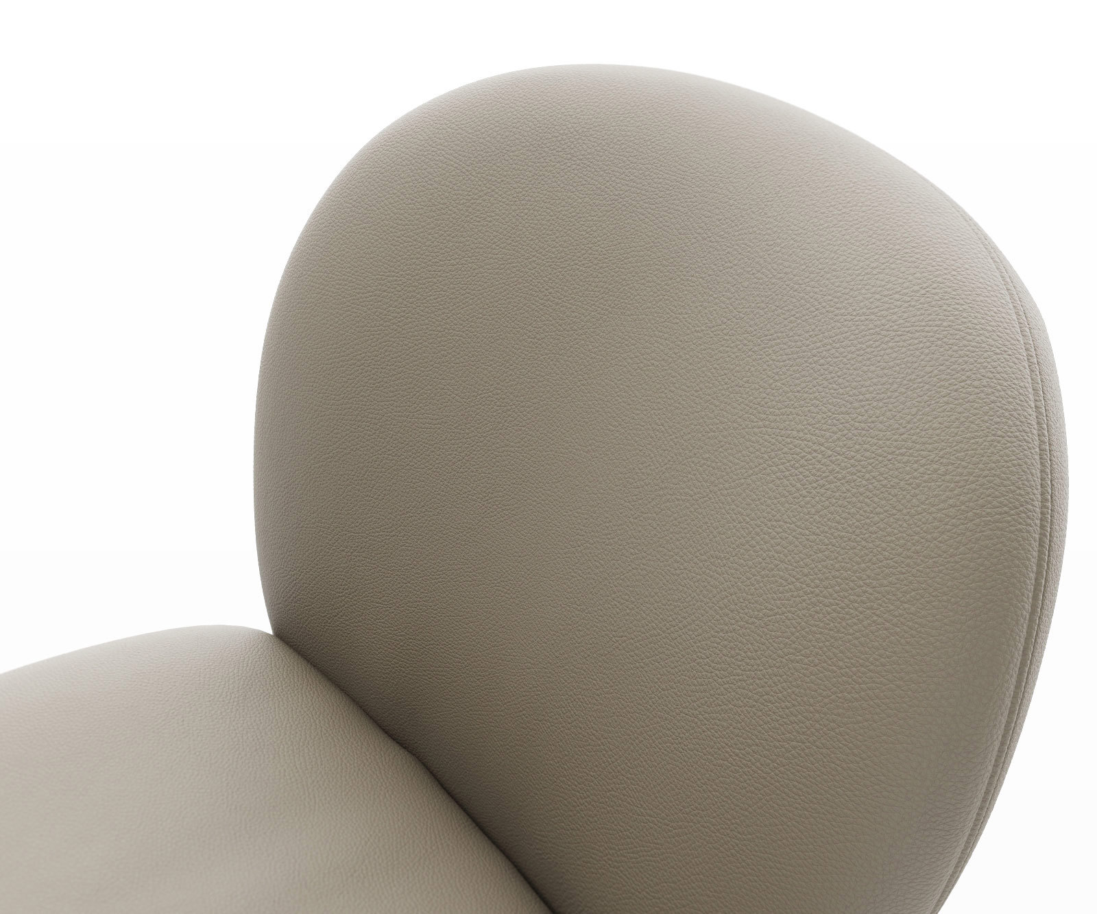 Étkezőszék Nube-Flex valódi bőr sötét bézs rozsdamentes acél láb 360° forgatható zsákrugós matrac - Image 4