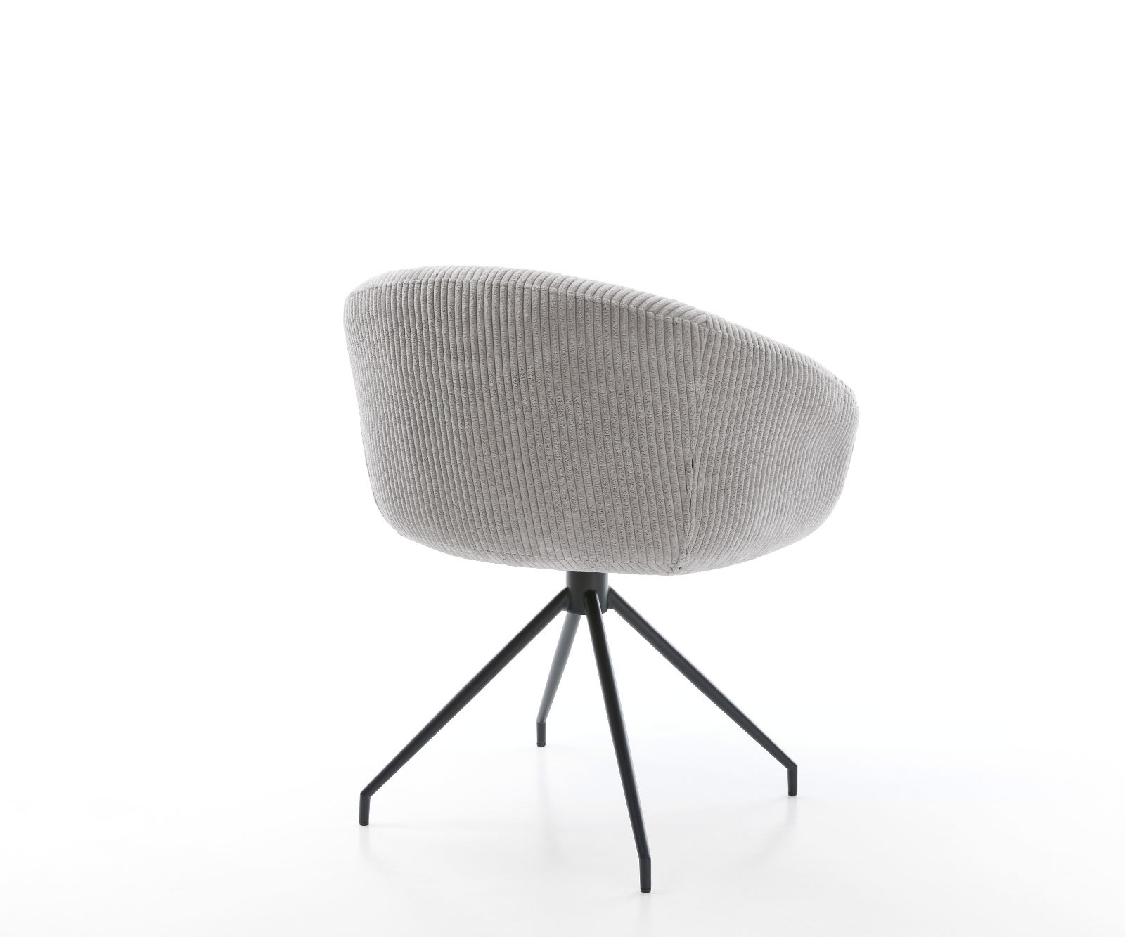 Étkezőszék Vinka-Flex karfás mikroszálas ezüstszürke kereszt láb kúpos fekete 180° forgatható zsákrugós - Image 5