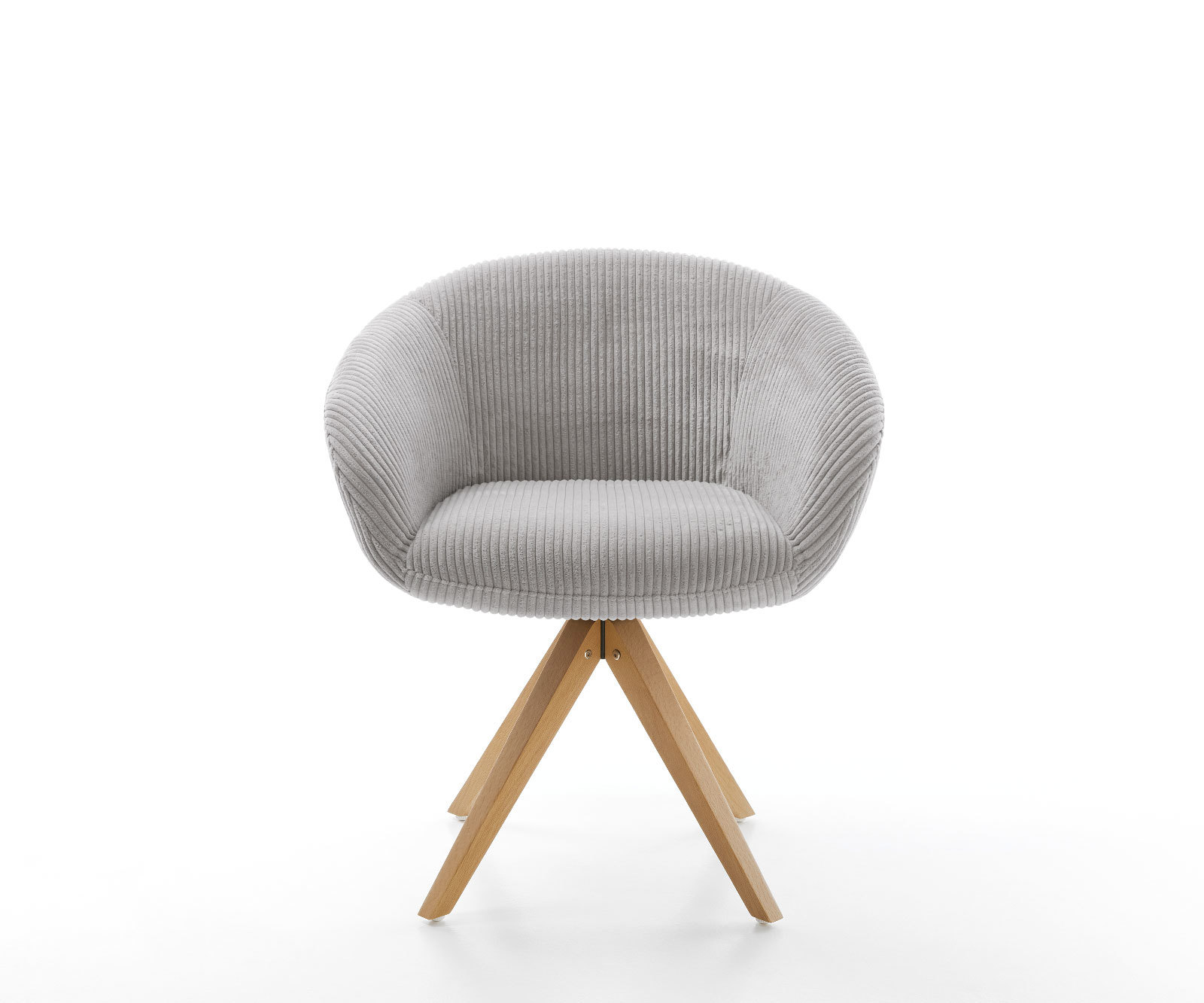 Étkezőszék Vinka-Flex karfás mikroszálas ezüstszürke fa láb szögletes természetes 180° forgatható zsákrugós - Image 2