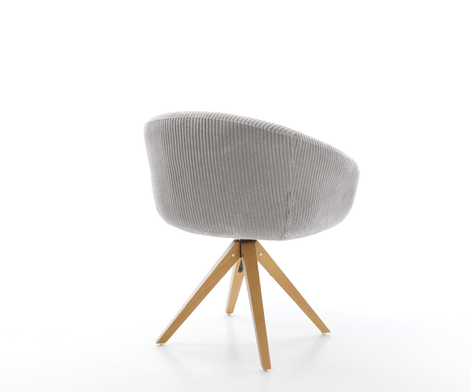 Étkezőszék Vinka-Flex karfás mikroszálas ezüstszürke fa láb szögletes természetes 180° forgatható zsákrugós - Image 5