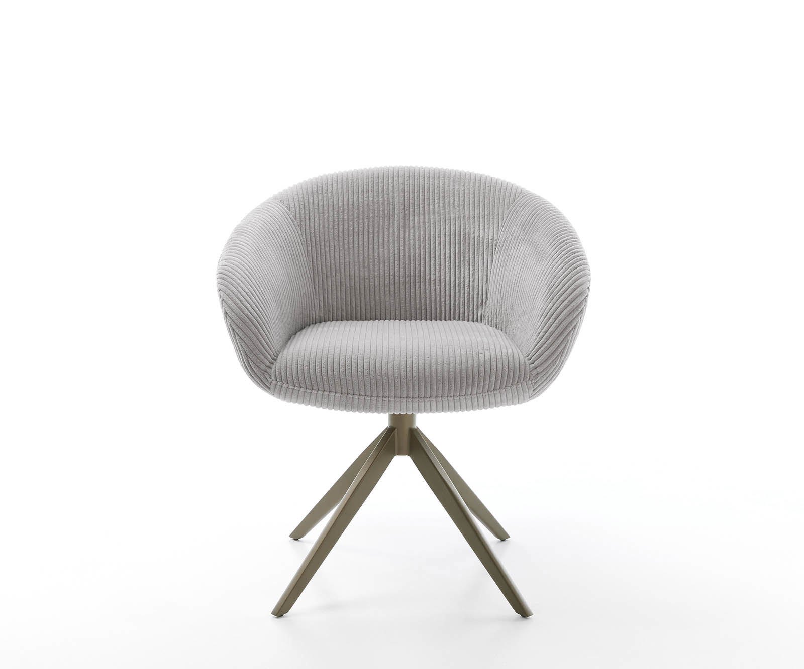 Étkezőszék Vinka-Flex karfás mikroszálas ezüstszürke kereszt láb széles titán effekt felület 360° forgatható zsákrugós - Image 2