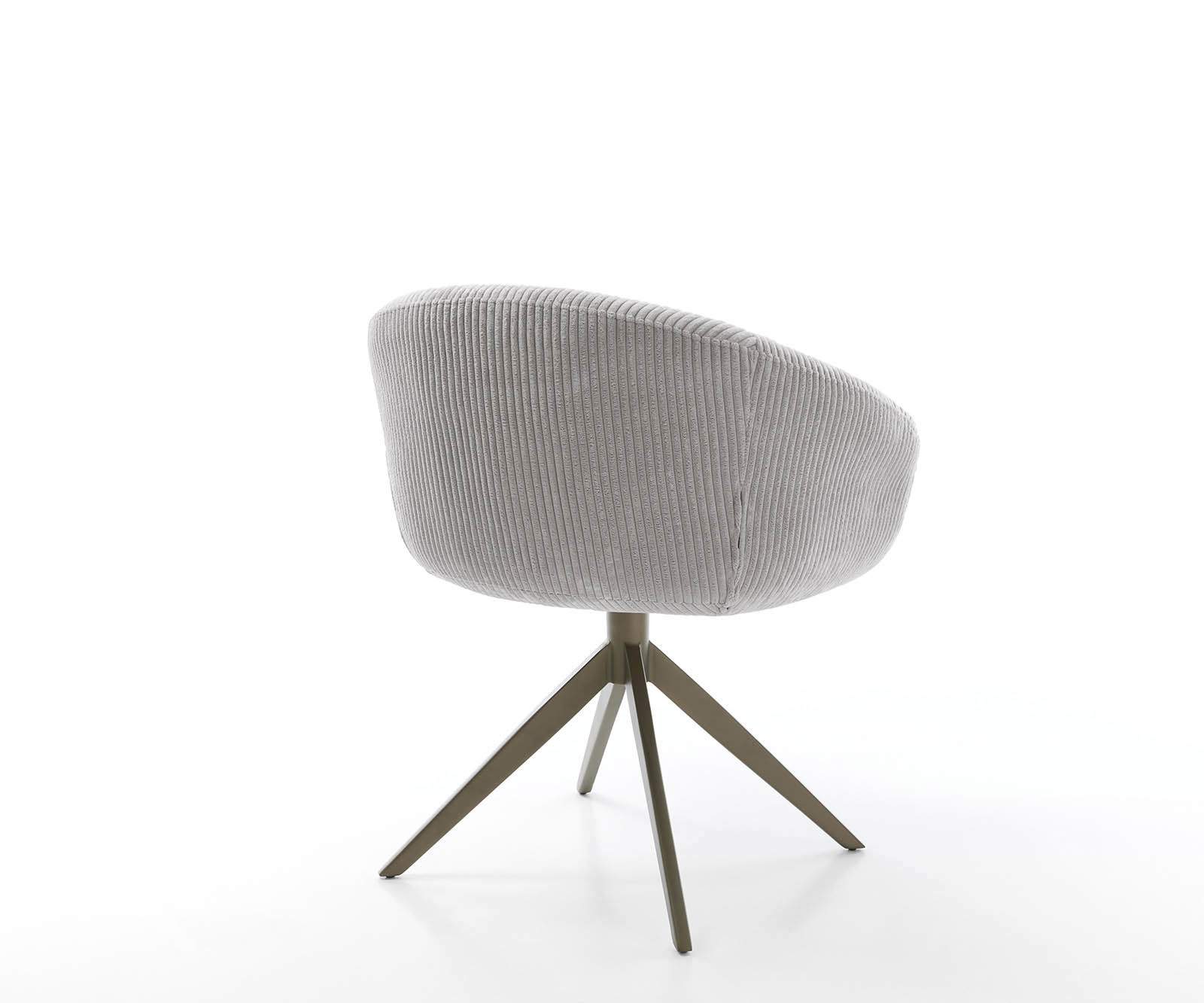 Étkezőszék Vinka-Flex karfás mikroszálas ezüstszürke kereszt láb széles titán effekt felület 360° forgatható zsákrugós - Image 5