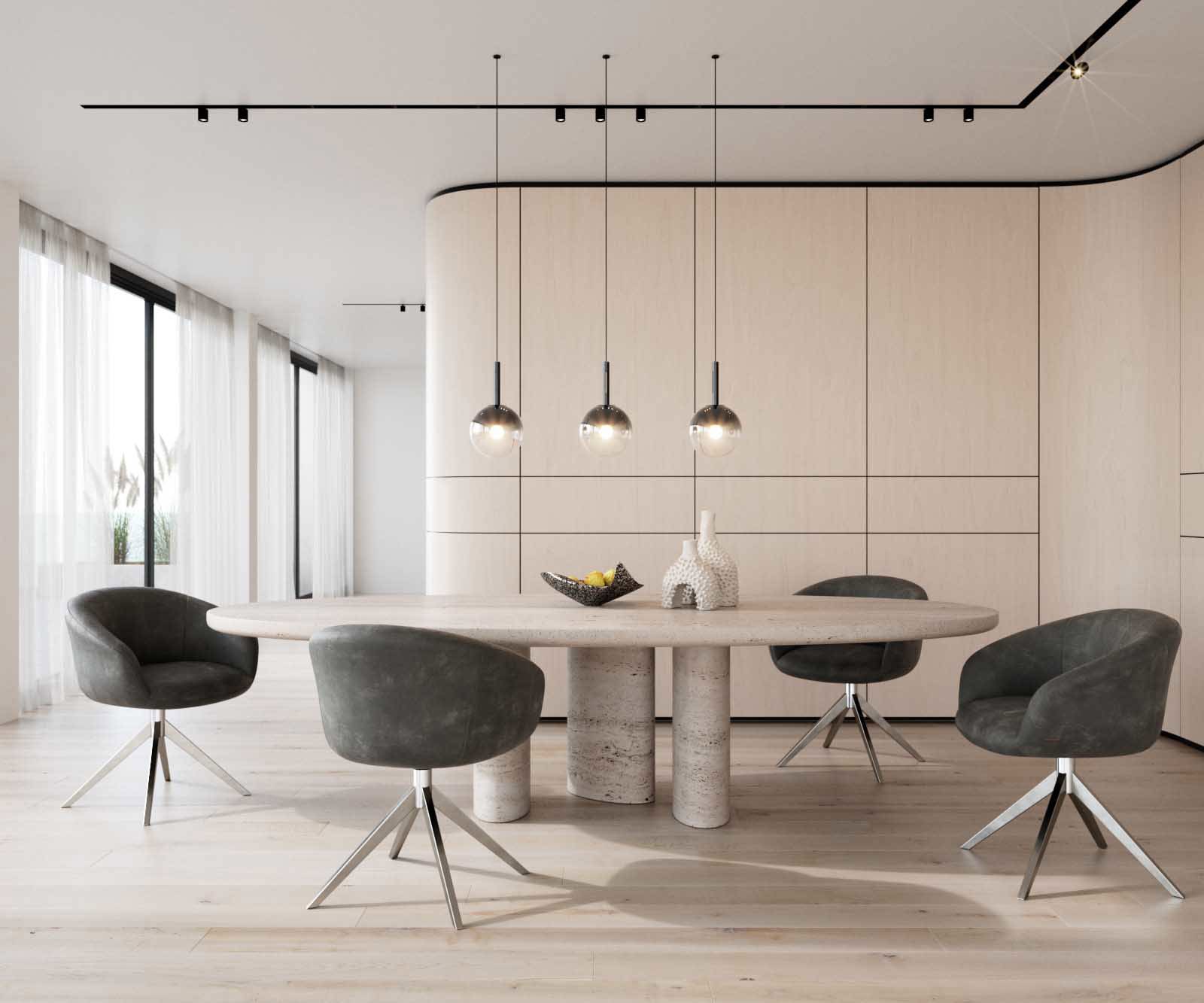 Étkezőszék Vinka-Flex karfás mikroszálas antracit vintage kereszt láb széles rozsdamentes acél 360° forgatható zsákrugós - Image 6