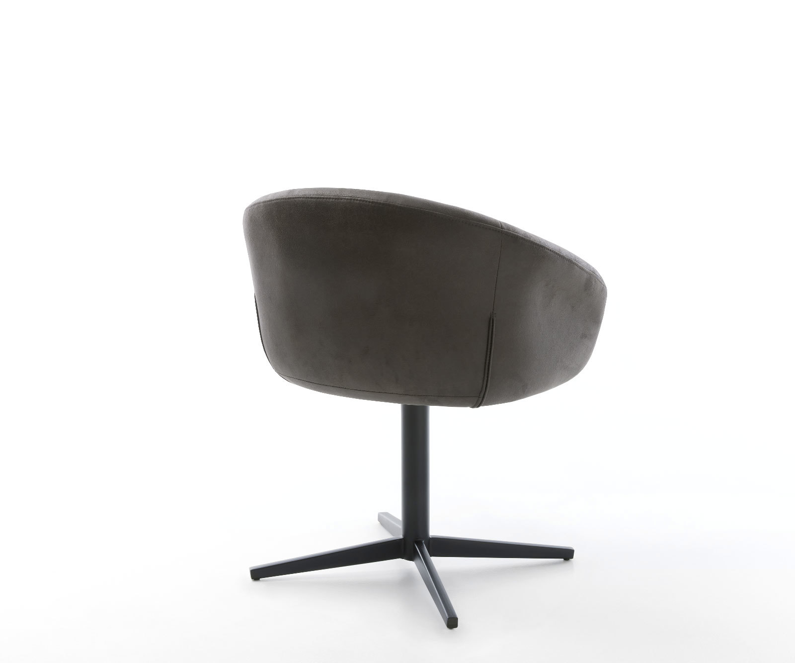 Étkezőszék Vinka-Flex karfás mikroszálas antracit vintage fekete láb 360° forgatható zsákrugós - Image 5