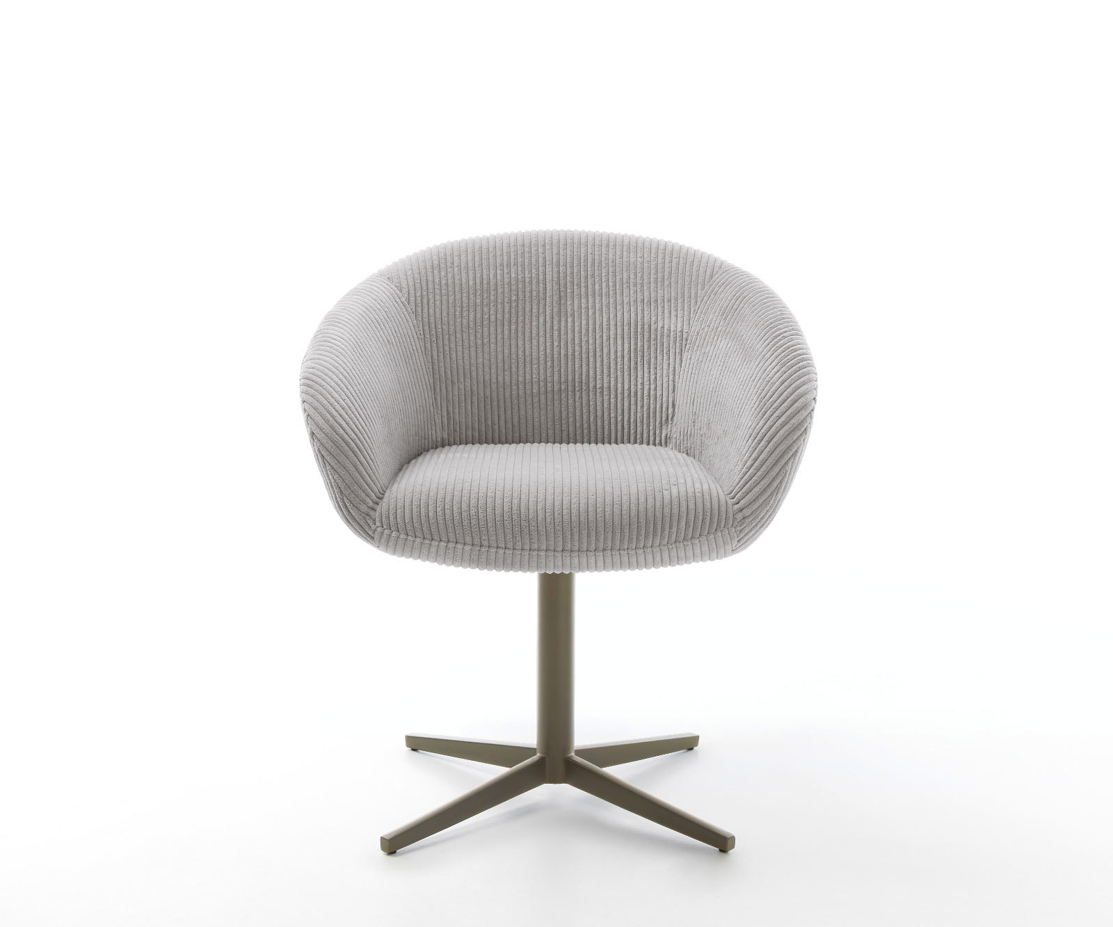 Étkezőszék Vinka-Flex karfás mikroszálas ezüstszürke láb kereszttartó titán effekt felület 360° forgatható zsákrugós - Image 2