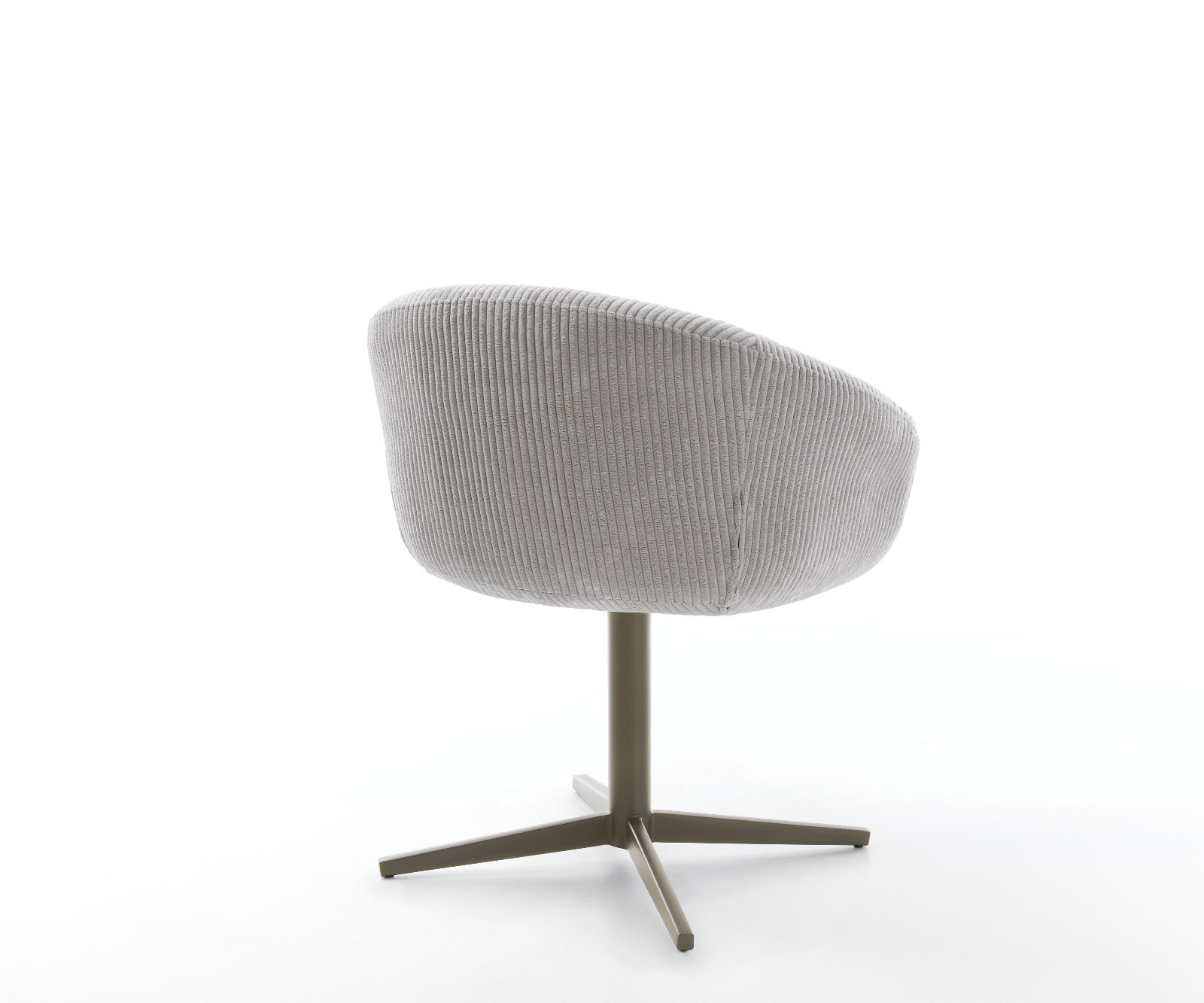 Étkezőszék Vinka-Flex karfás mikroszálas ezüstszürke láb kereszttartó titán effekt felület 360° forgatható zsákrugós - Image 5