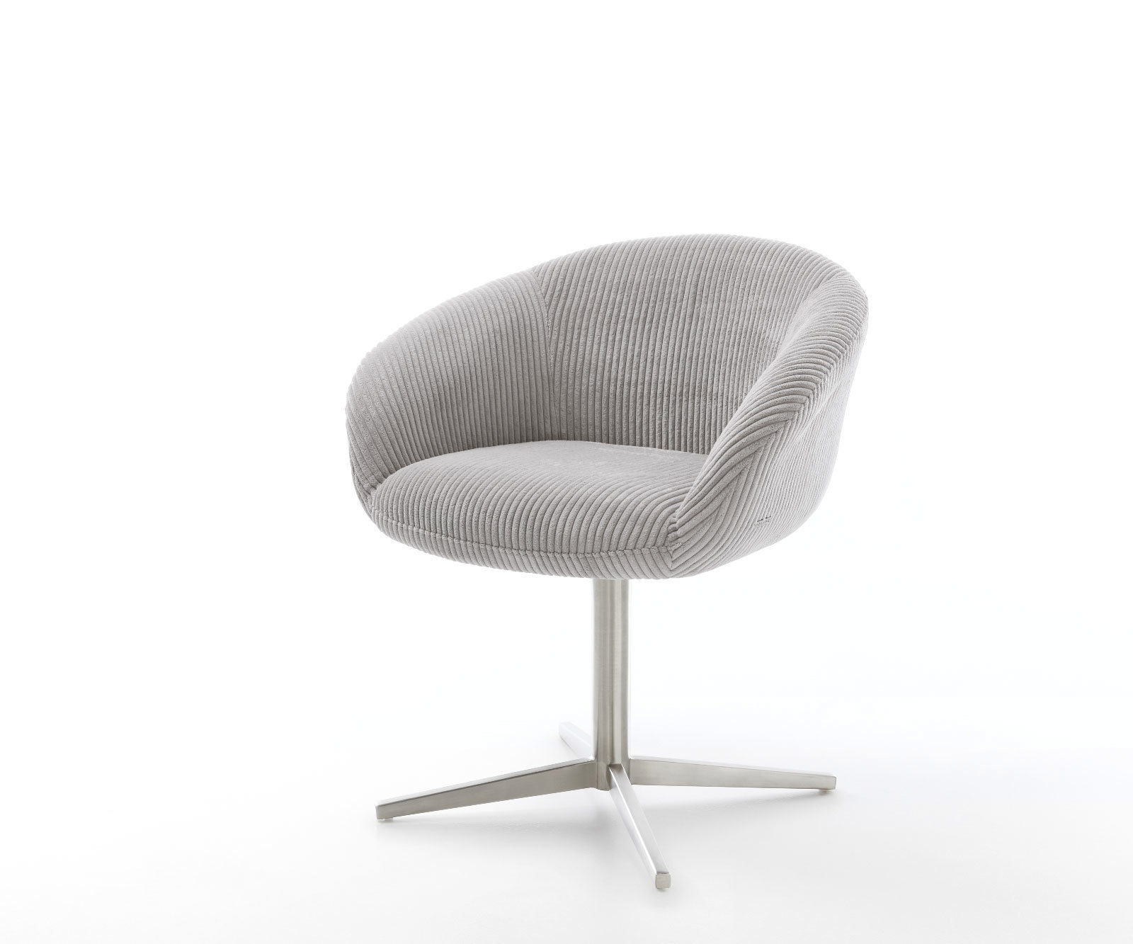 Étkezőszék Vinka-Flex karfás mikroszálas ezüstszürke fém láb 360° forgatható zsákrugós