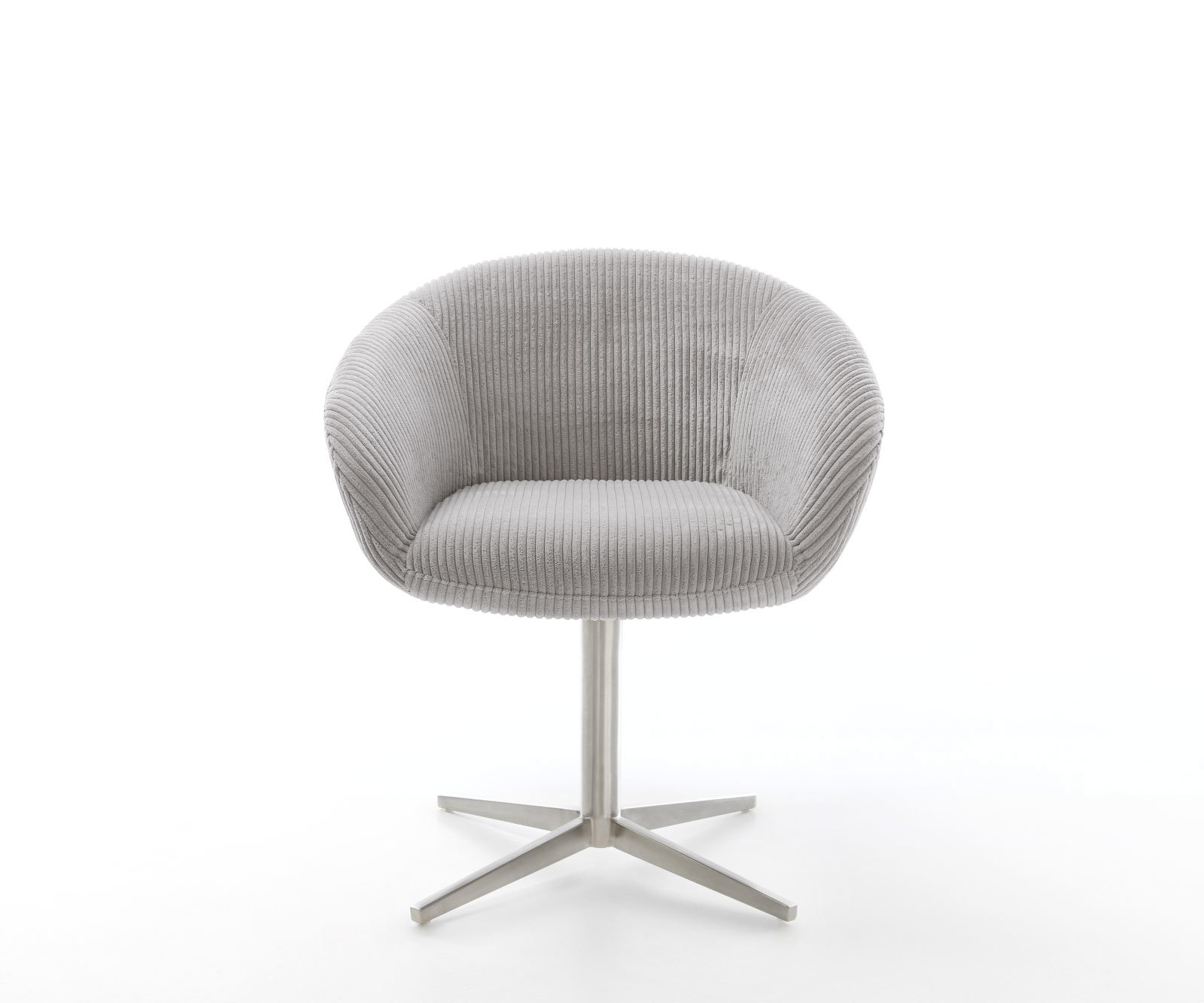 Étkezőszék Vinka-Flex karfás mikroszálas ezüstszürke fém láb 360° forgatható zsákrugós - Image 2