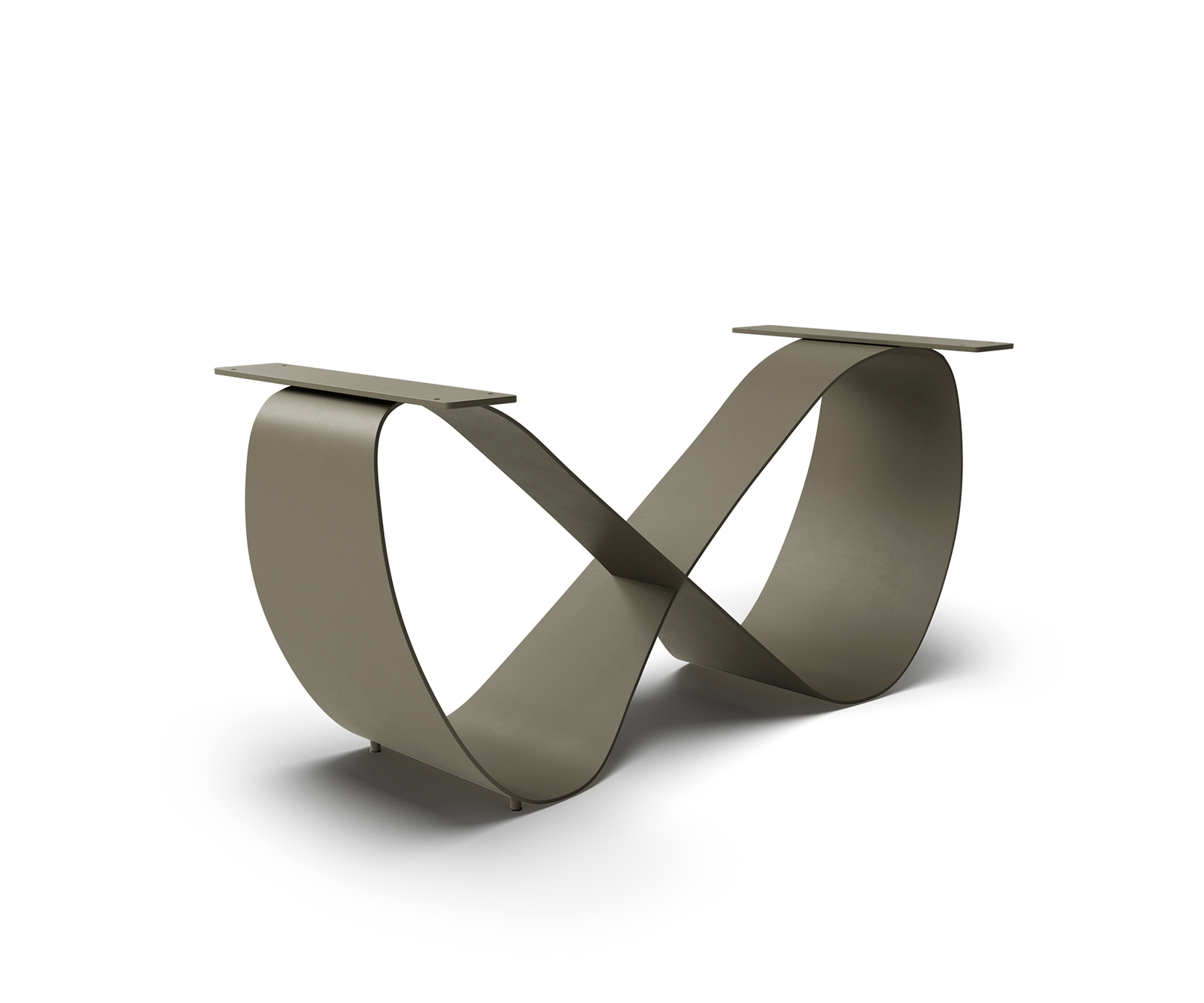 Láb Infinity fém titán effekt felület 240 cm-től asztallapokhoz