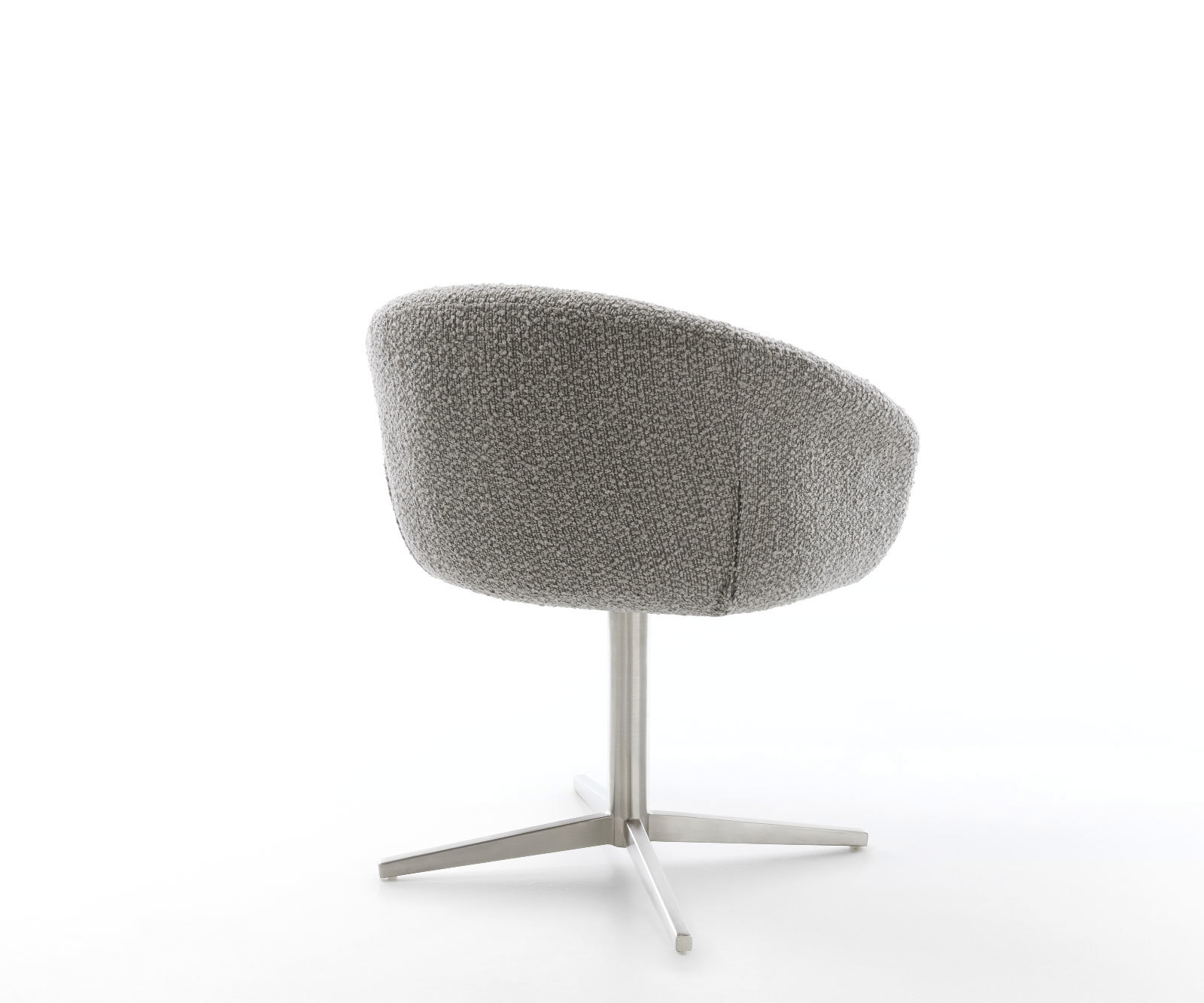 Étkezőszék Vinka-Flex karfás bouclé ezüstszürke rozsdamentes acél láb 360° forgatható zsákrugós - Image 5