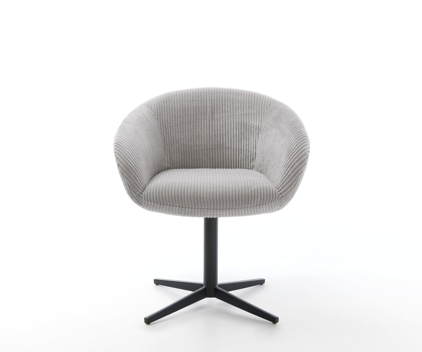 Étkezőszék Vinka-Flex karfás mikroszálas ezüstszürke fekete láb 360° forgatható zsákrugós - Image 2