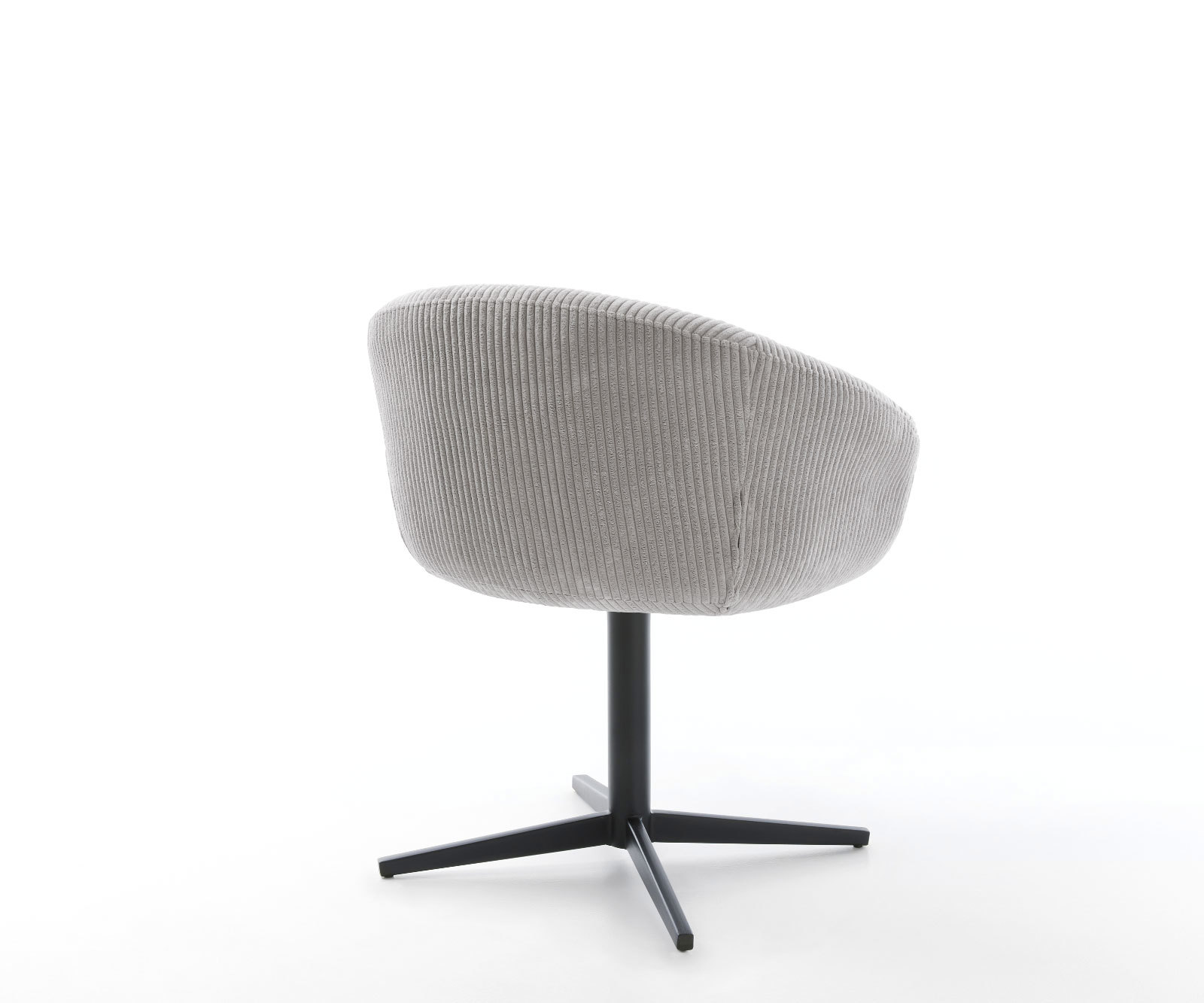 Étkezőszék Vinka-Flex karfás mikroszálas ezüstszürke fekete láb 360° forgatható zsákrugós - Image 5