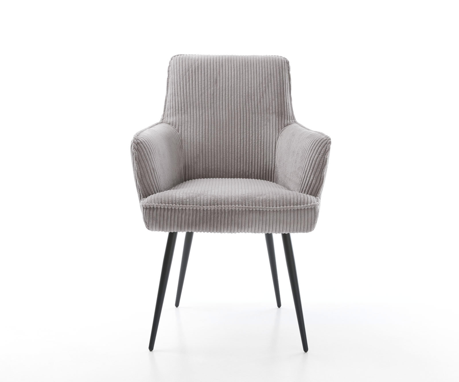 Étkezőszék Heira-Flex karfás mikroszálas ezüstszürke 4 lábas kúpos fekete zsákrugós - Image 2