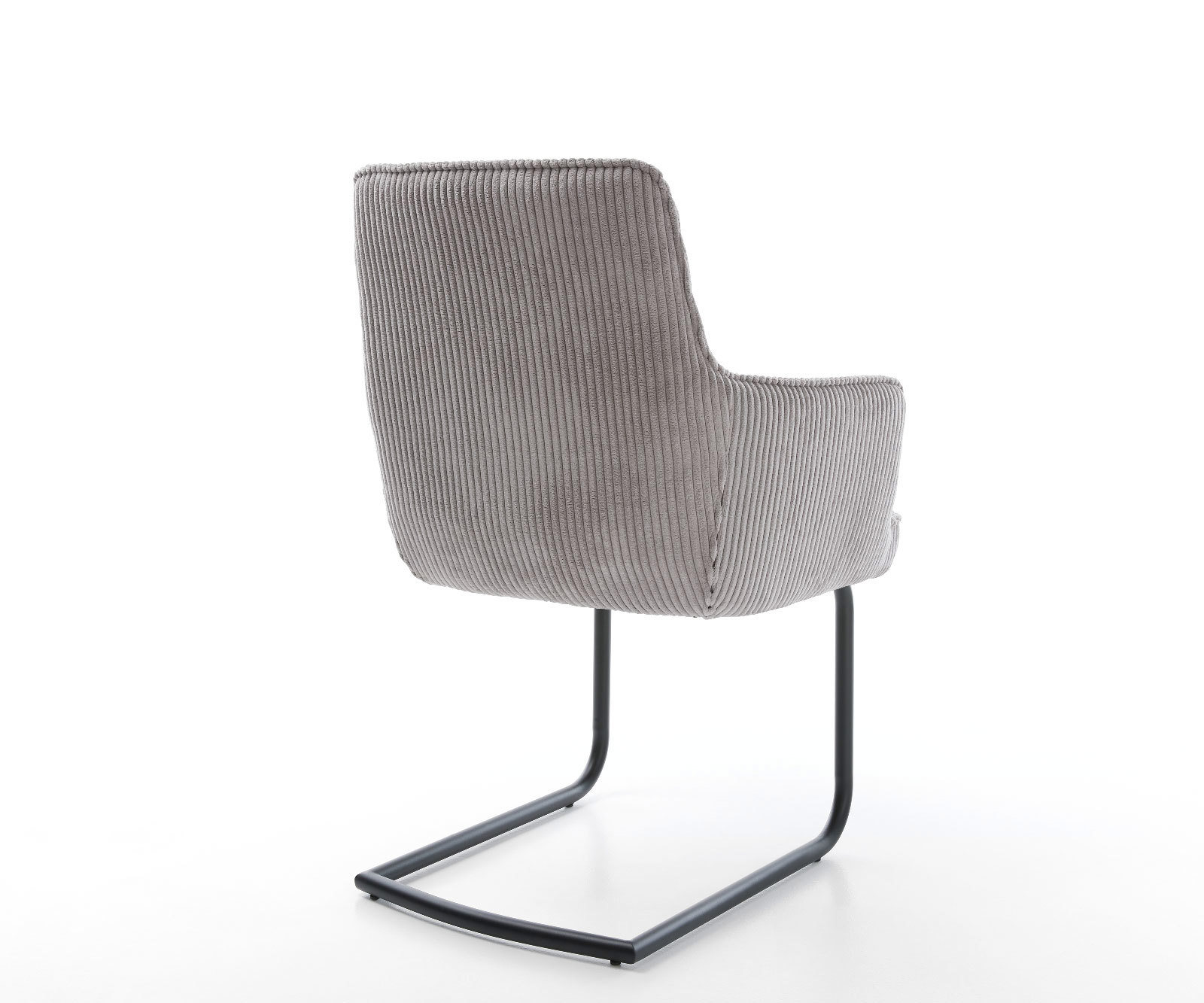 Étkezőszék Heira-Flex mikroszálas szövet ezüstszürke karfás étkezőszék kerek fekete zsákrugós - Image 5