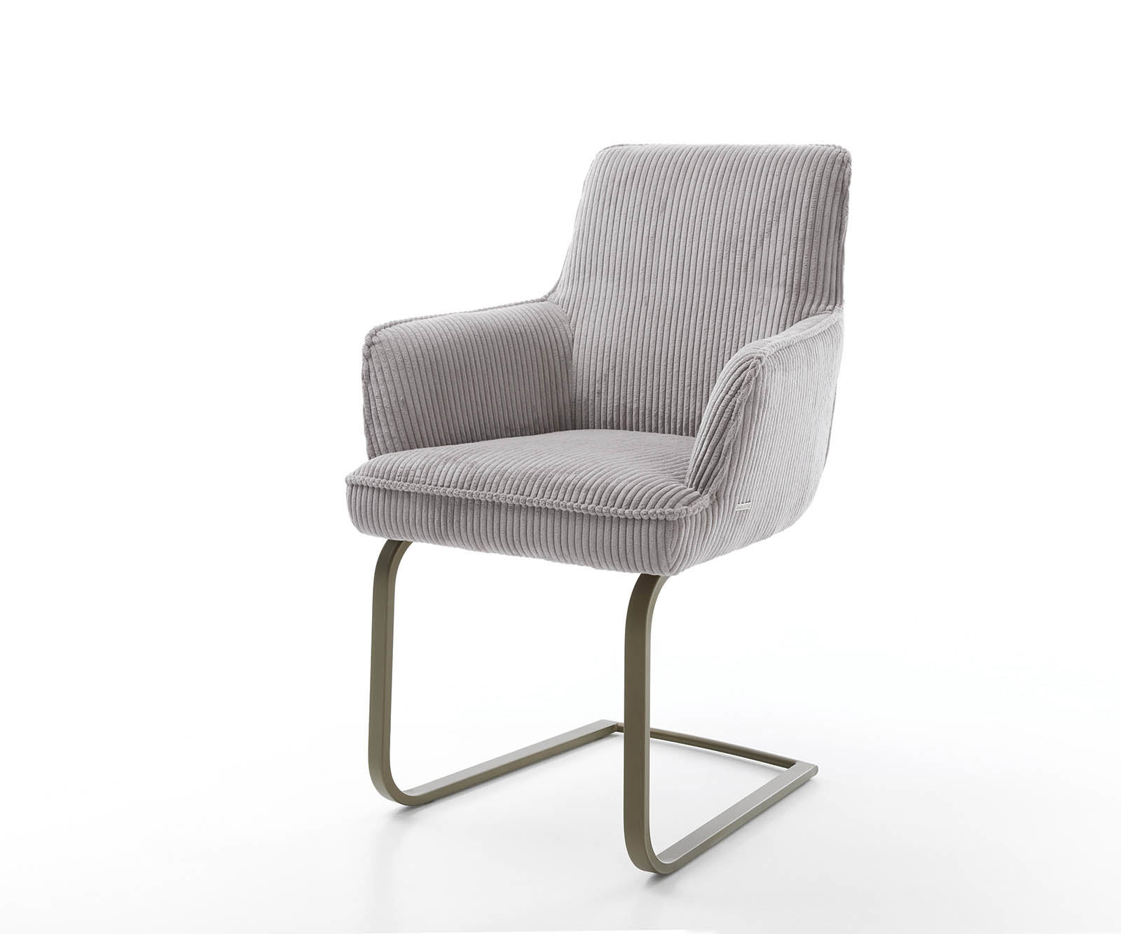 Étkezőszék Heira-Flex karfás mikroszálas ezüstszürke étkezőszék lapos titán effekt felület zsákrugós