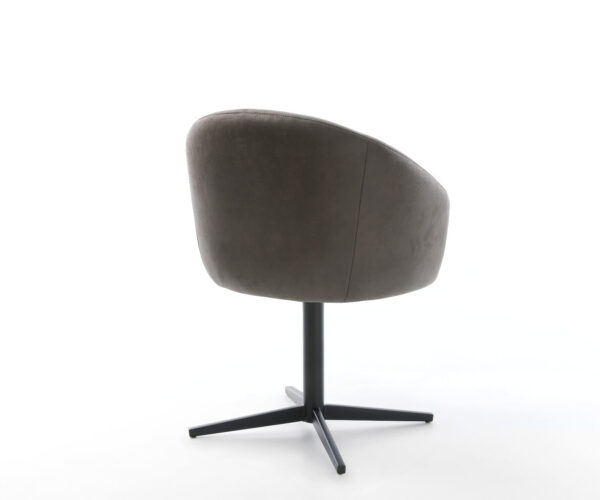 Étkezőszék Caja-Flex karfás mikroszálas antracit vintage fekete láb 360° forgatható zsákrugós - Image 5